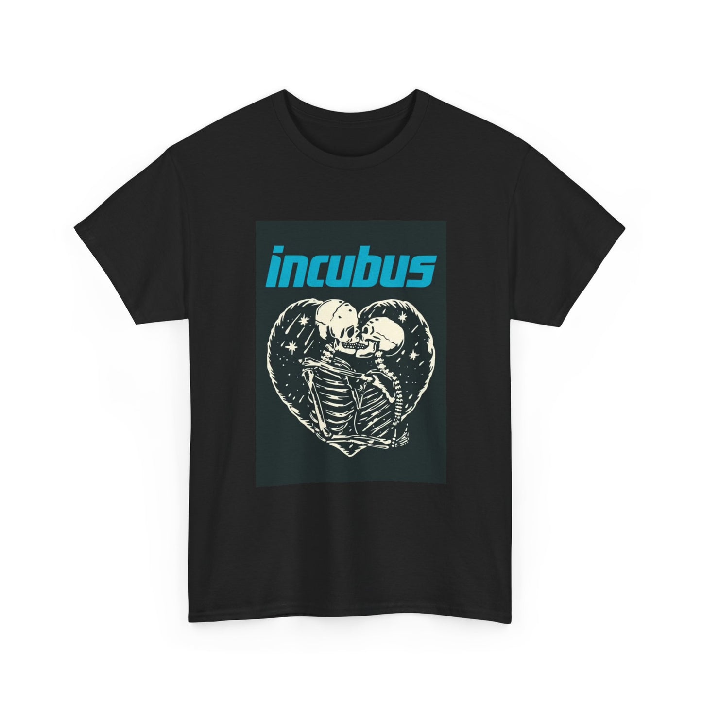 Incubus T-shirt vintage skeleton heart love retro Unisex Heavy Cotton Tee