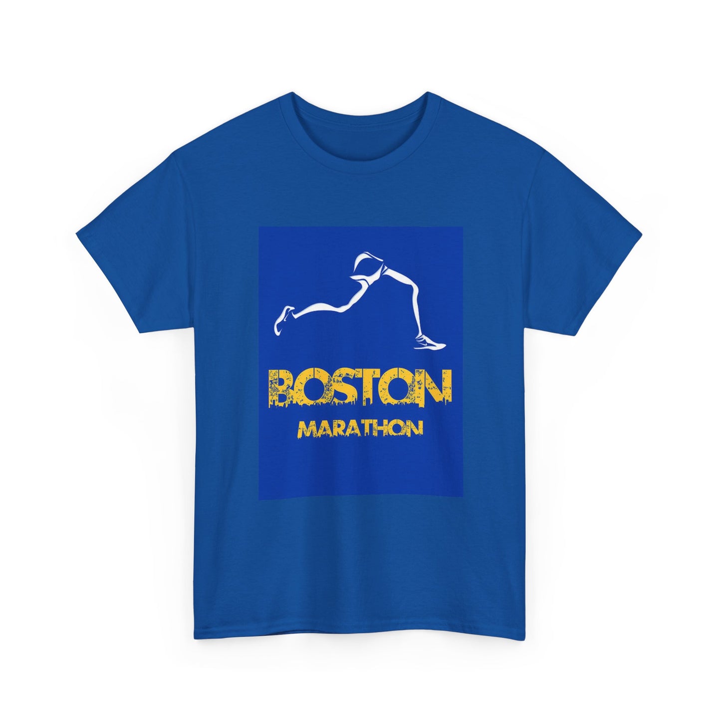 Boston Marathon Tshirt Retro Running Graphic Poster Unisex Heavy Cotton Tee