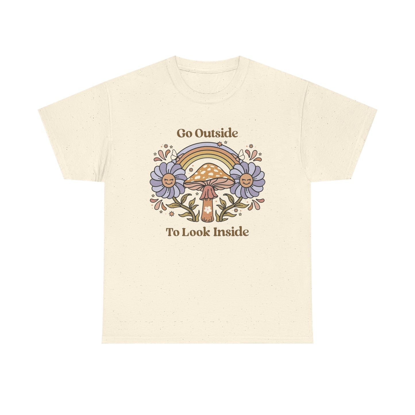 Go Outside To Look Inside Graphic T Shirt Unisex Heavy Cotton Tee