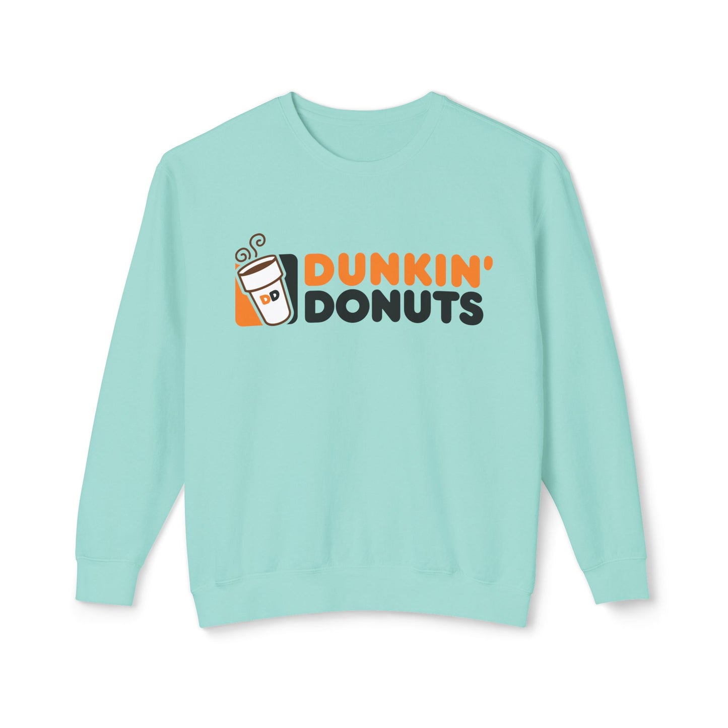 Dunkin Donuts Graphic Retro Logo Coffee Lover Lightweight Crewneck Sweatshirt