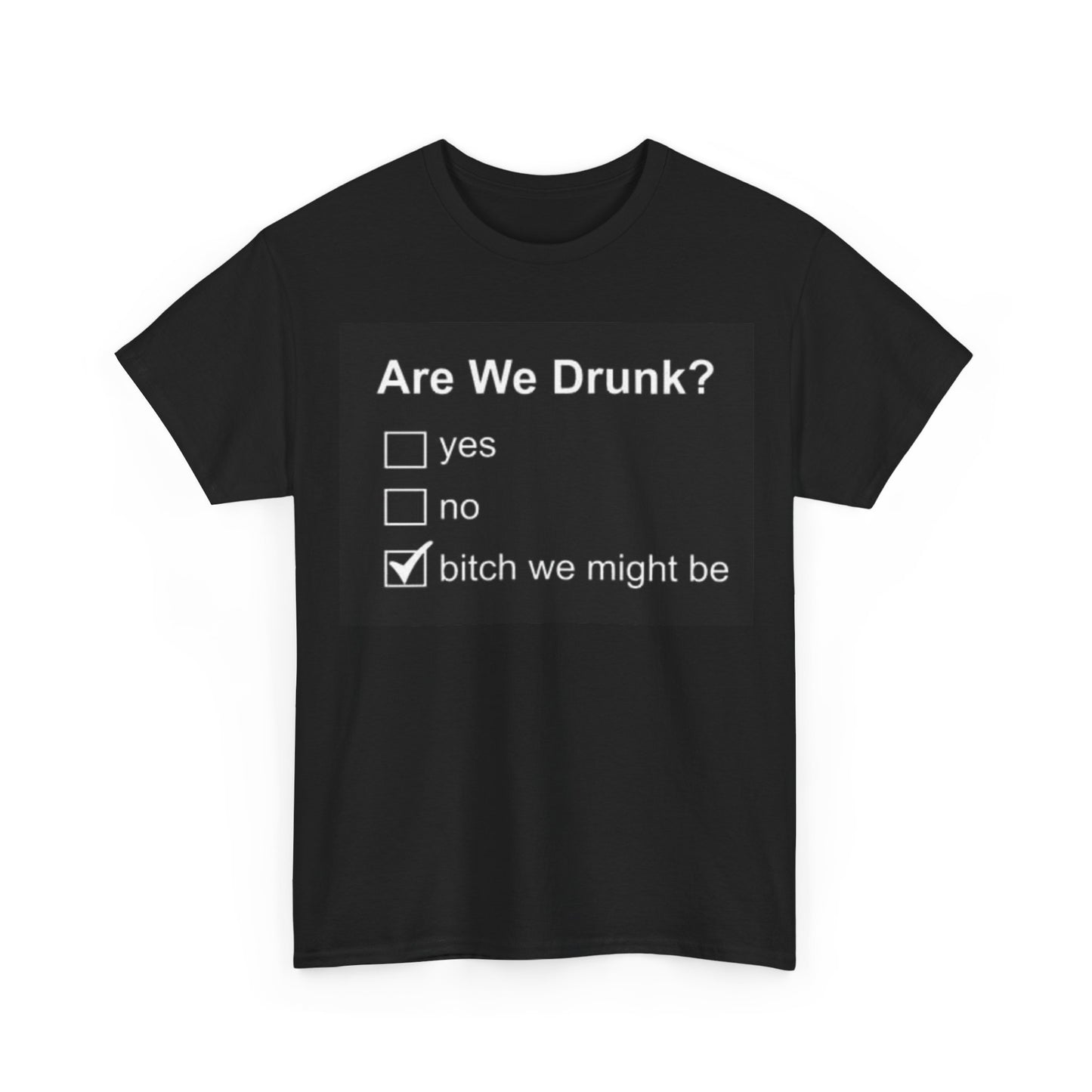 Are We Drunk Shirt Funny Graphic Gift Jokes Bar Beer Unisex Heavy Cotton Tee
