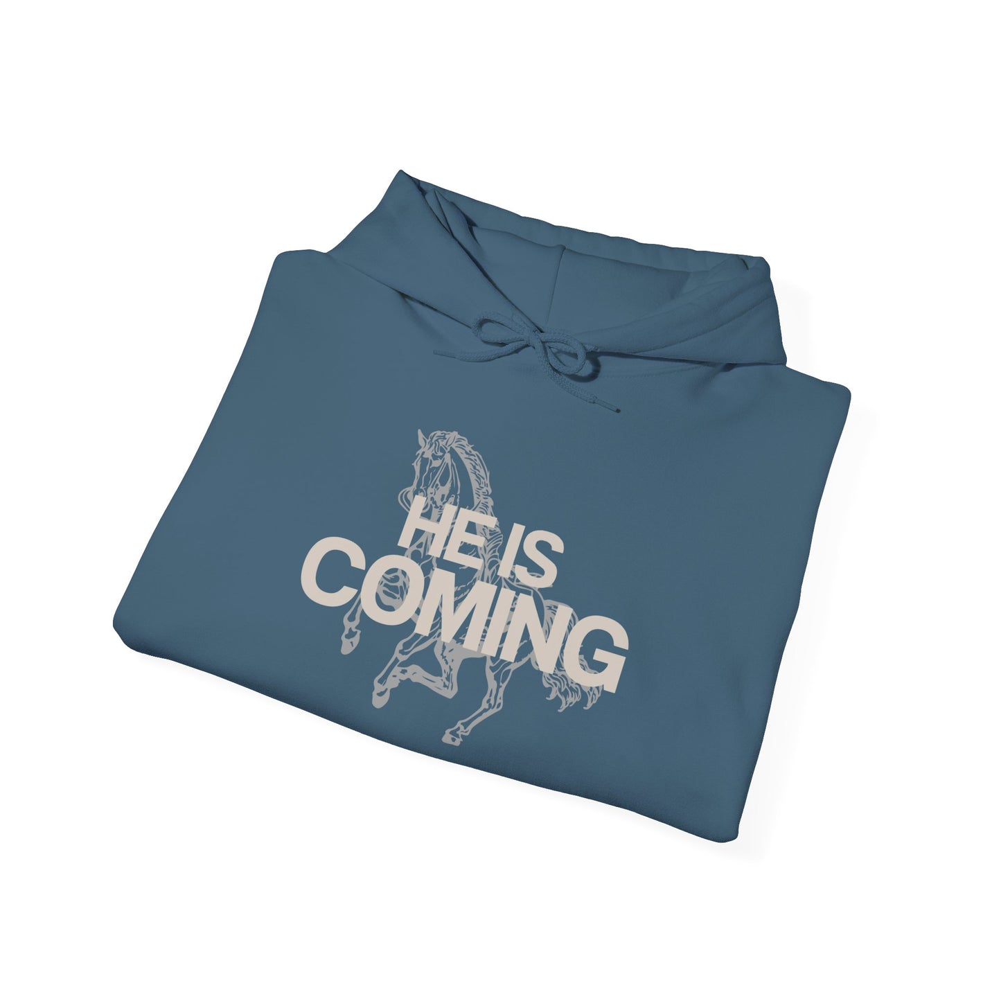 He Is Coming Jesus Graphic Hoodie Unisex Heavy Blend™ Hooded Sweatshirt