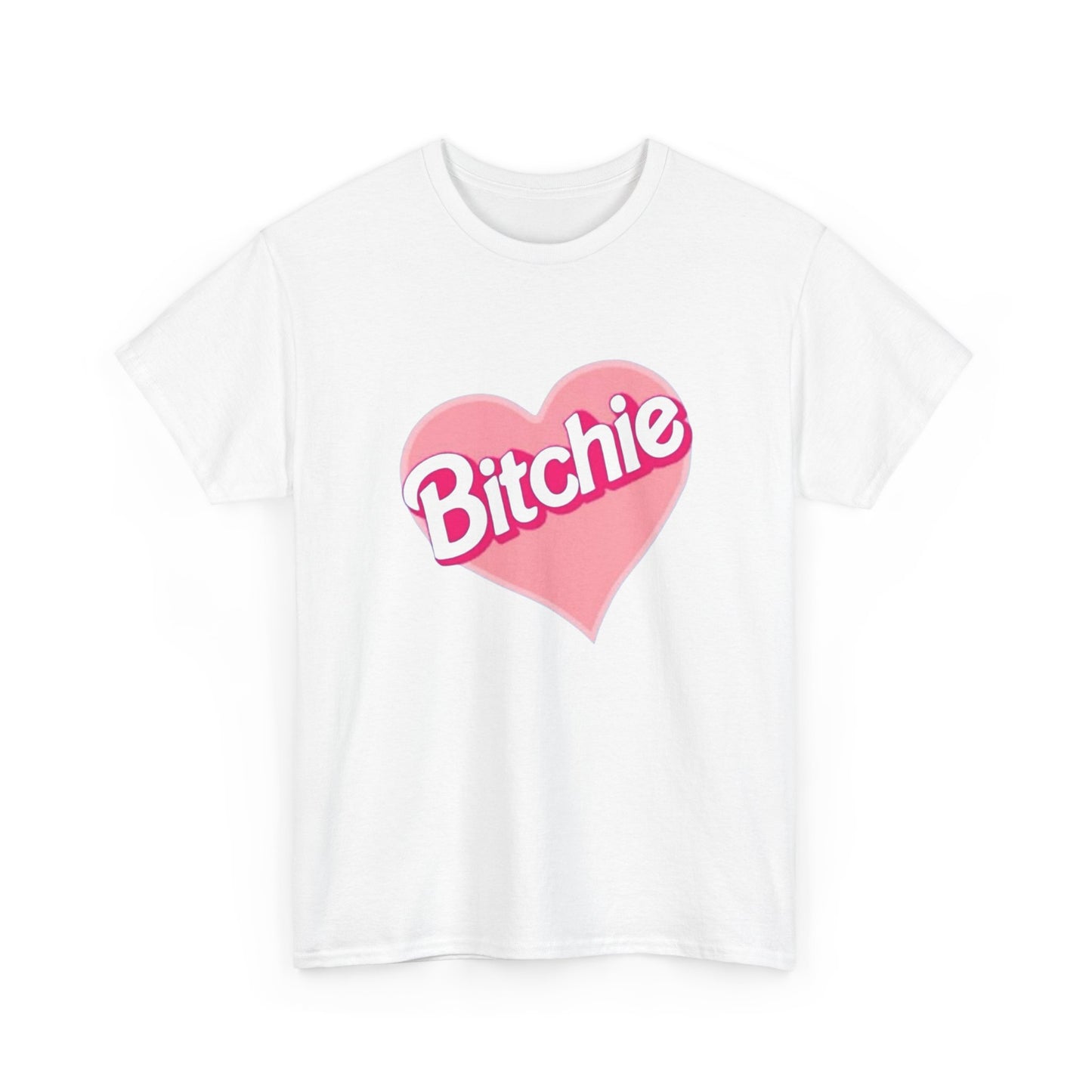 Bitchie Heart Funny Graphic T Shirt Unisex Heavy Cotton Tee Gift