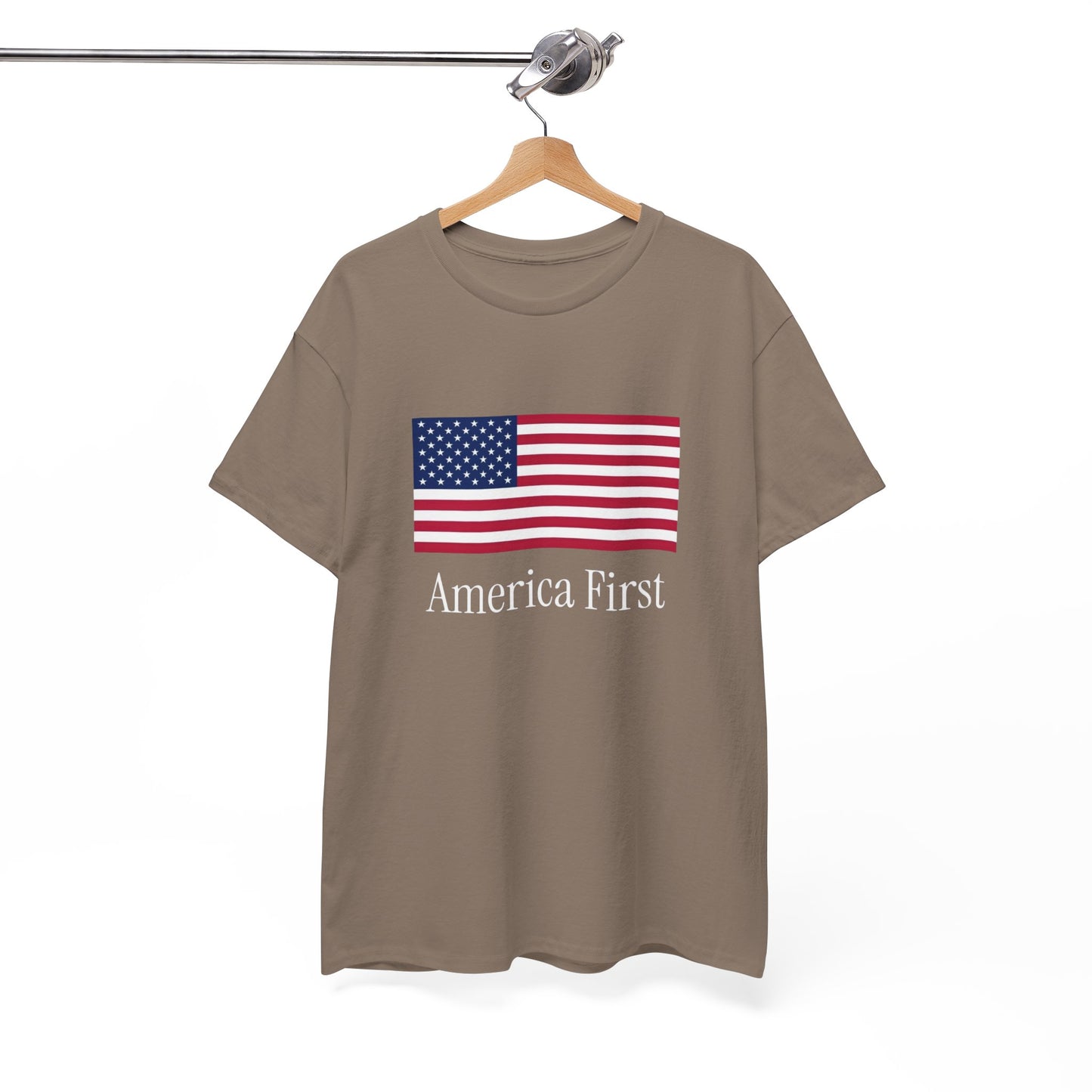 America First USA Flag Graphic T Shirt Heavy Cotton Tee NEW ADULT UNISEX