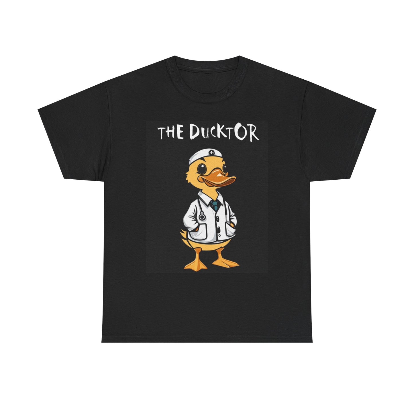 The Ducktor Funny Graphic T Shirt Doctor Birds Unisex Heavy Cotton Tee