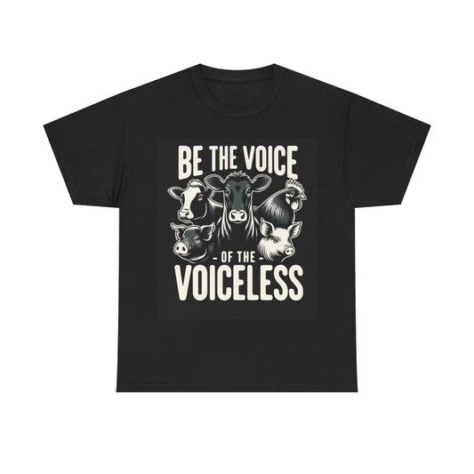 Be The Voice Tshirt Vegan Peta Graphic Animal Lover Unisex Heavy Cotton Tee