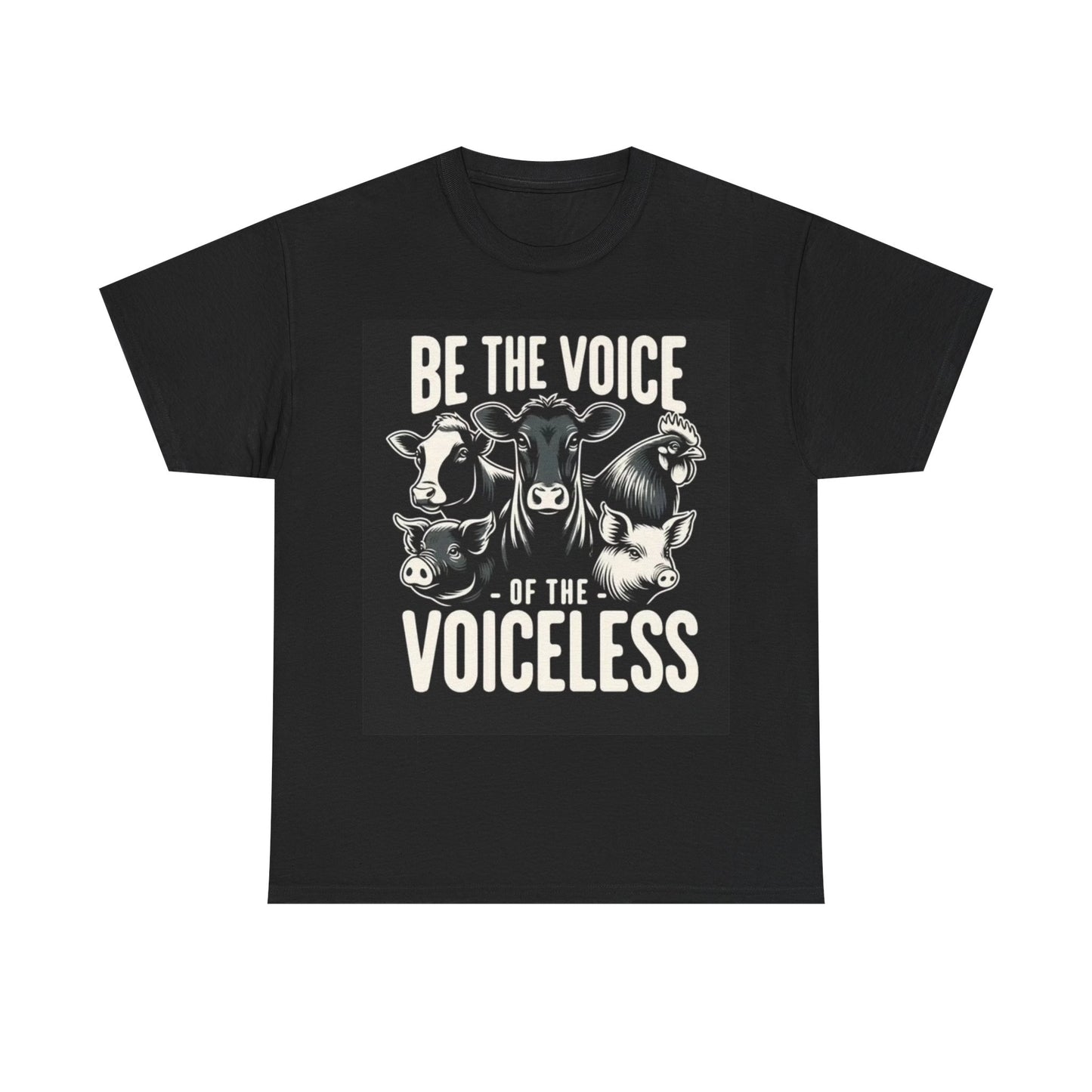 Be The Voice Tshirt Vegan Peta Graphic Animal Lover Unisex Heavy Cotton Tee