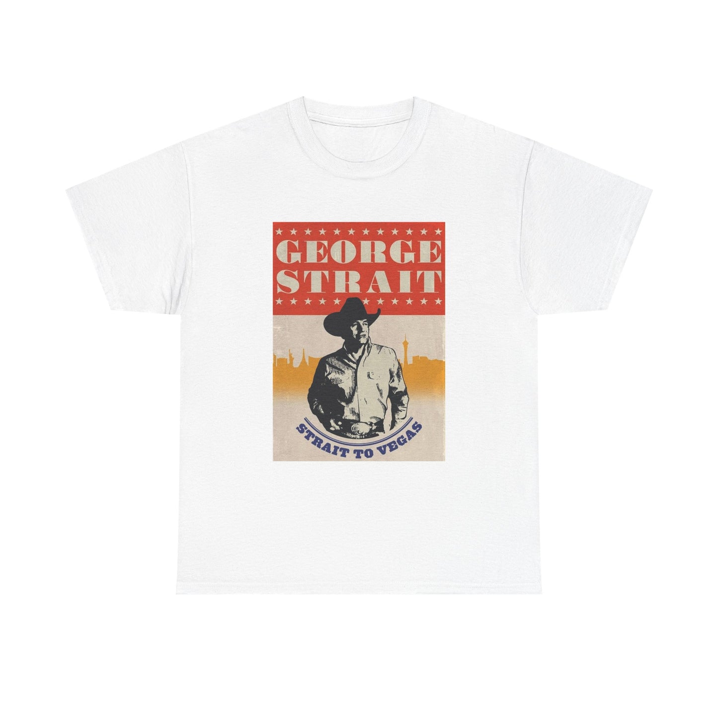 George Strait Tshirt Texas Country Poster Retro Tour Unisex Heavy Cotton Tee