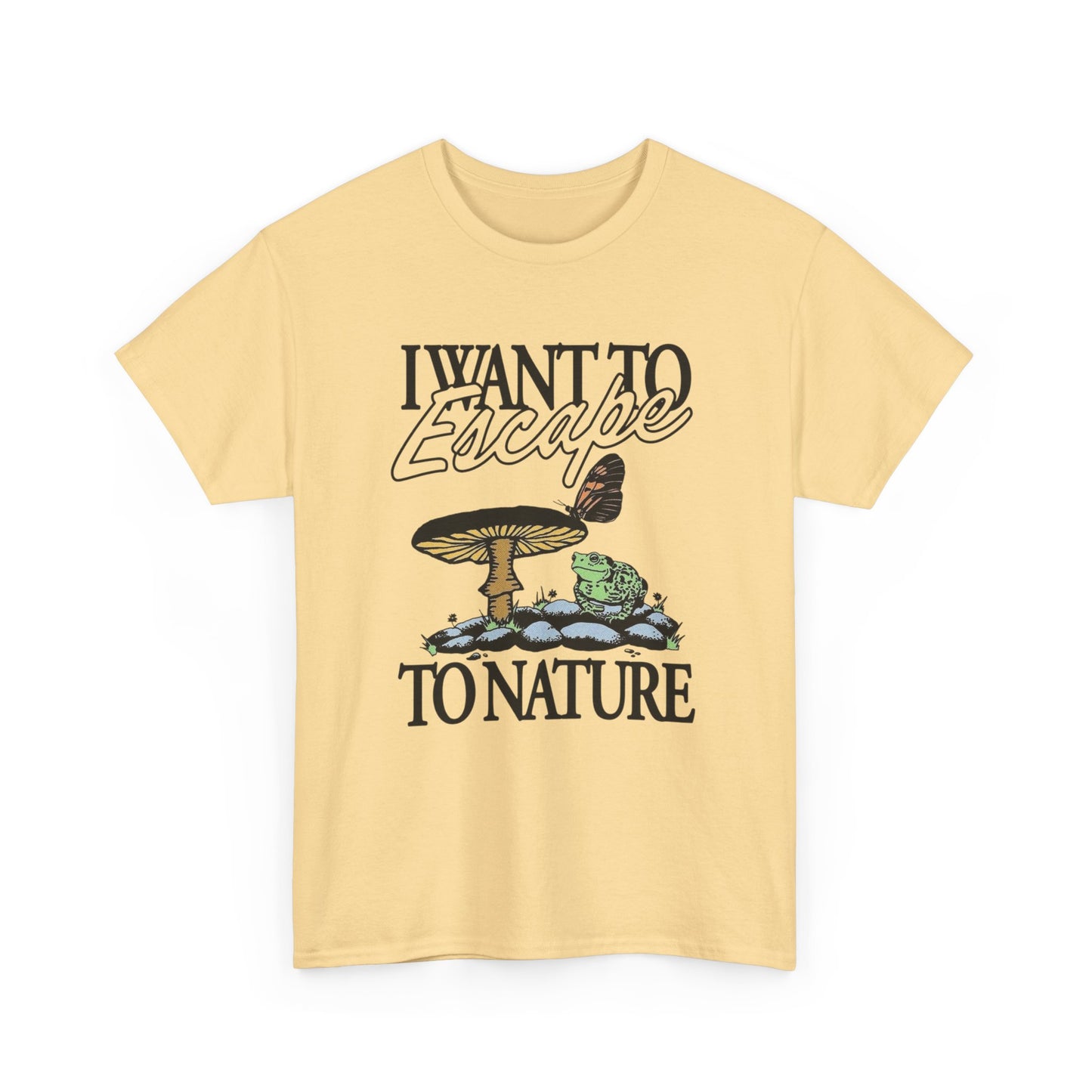 Escape To Nature Graphic T Shirt NEW Adult Unisex Heavy Cotton Tee