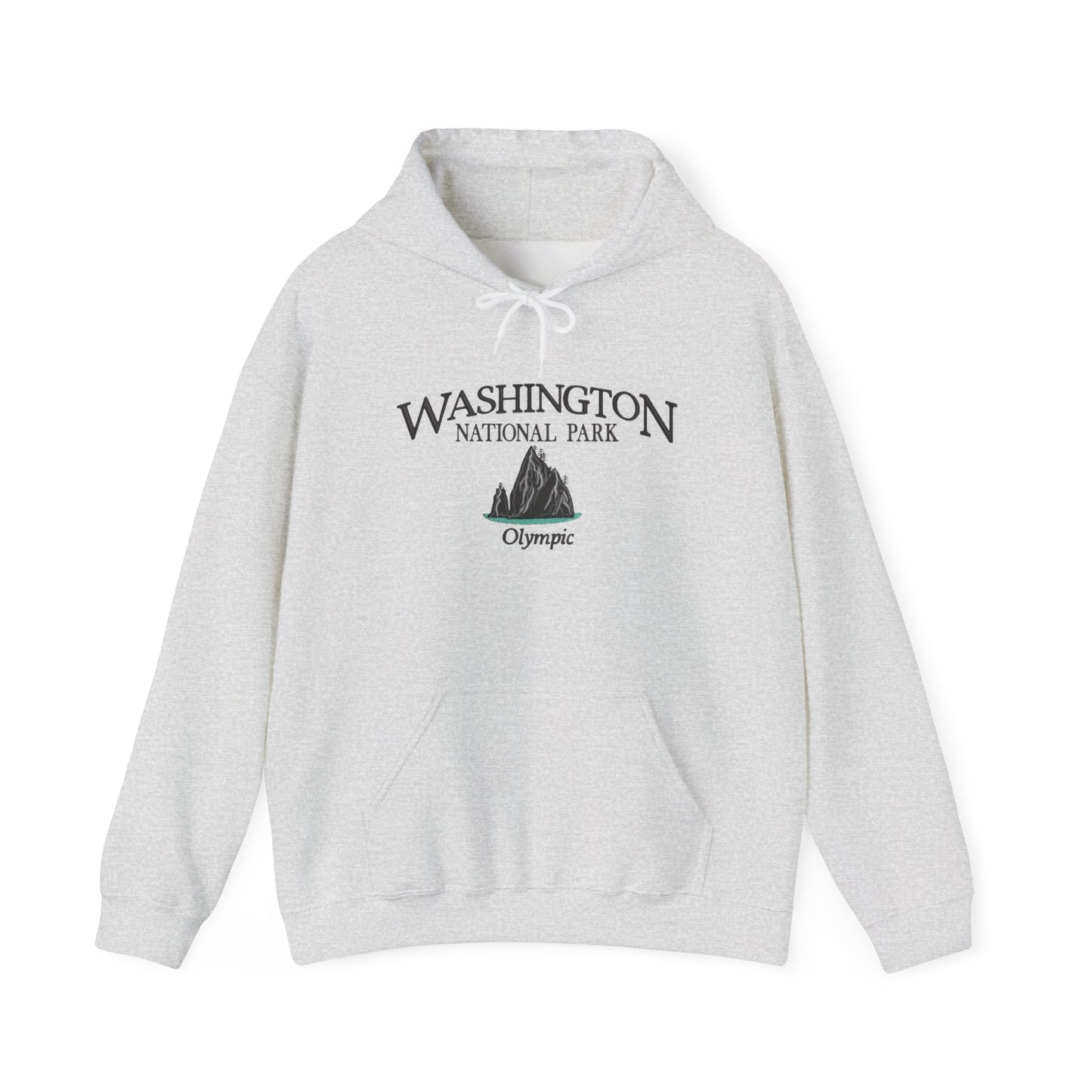 Washington National Parks Olympic Graphic Hoodie Heavy Blend Sweatshirt NEW