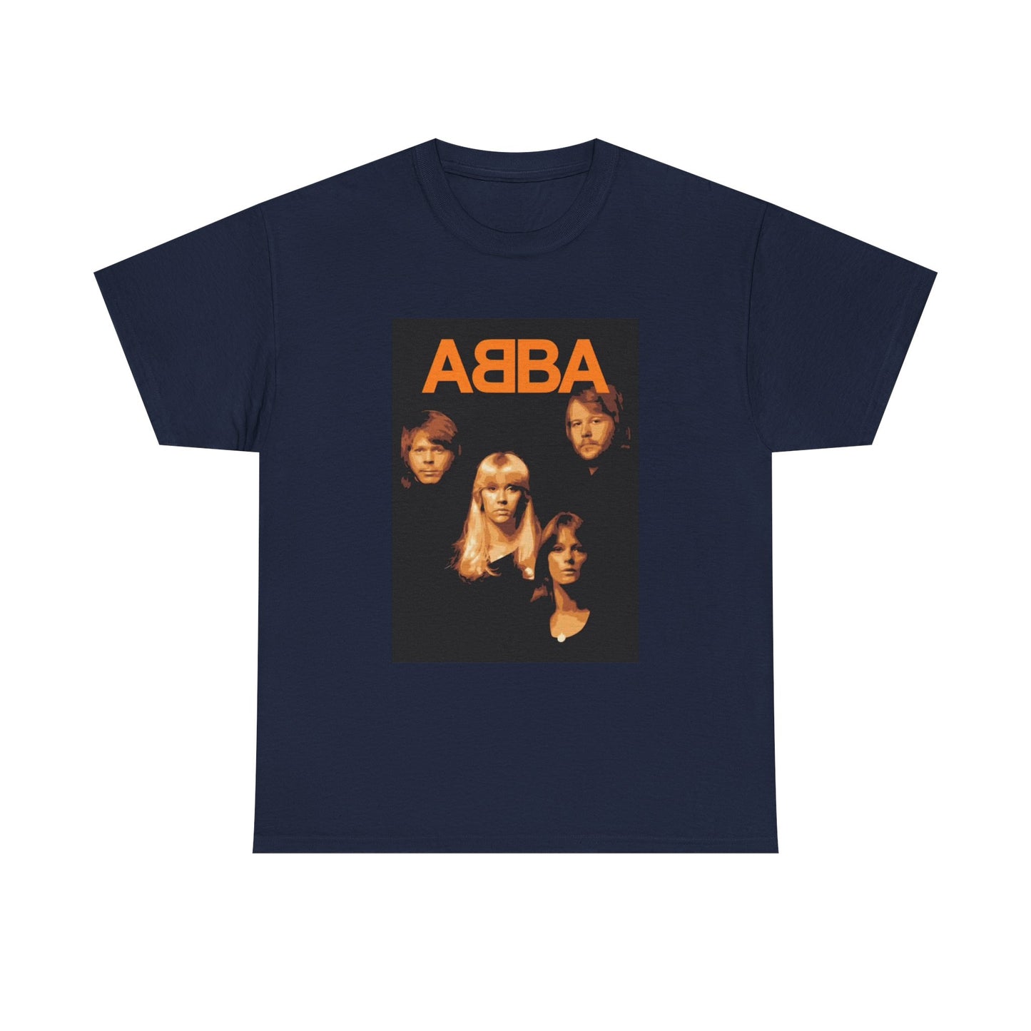 Abba T-shirt vintage retro neon lights classic music Unisex Heavy Cotton Tee
