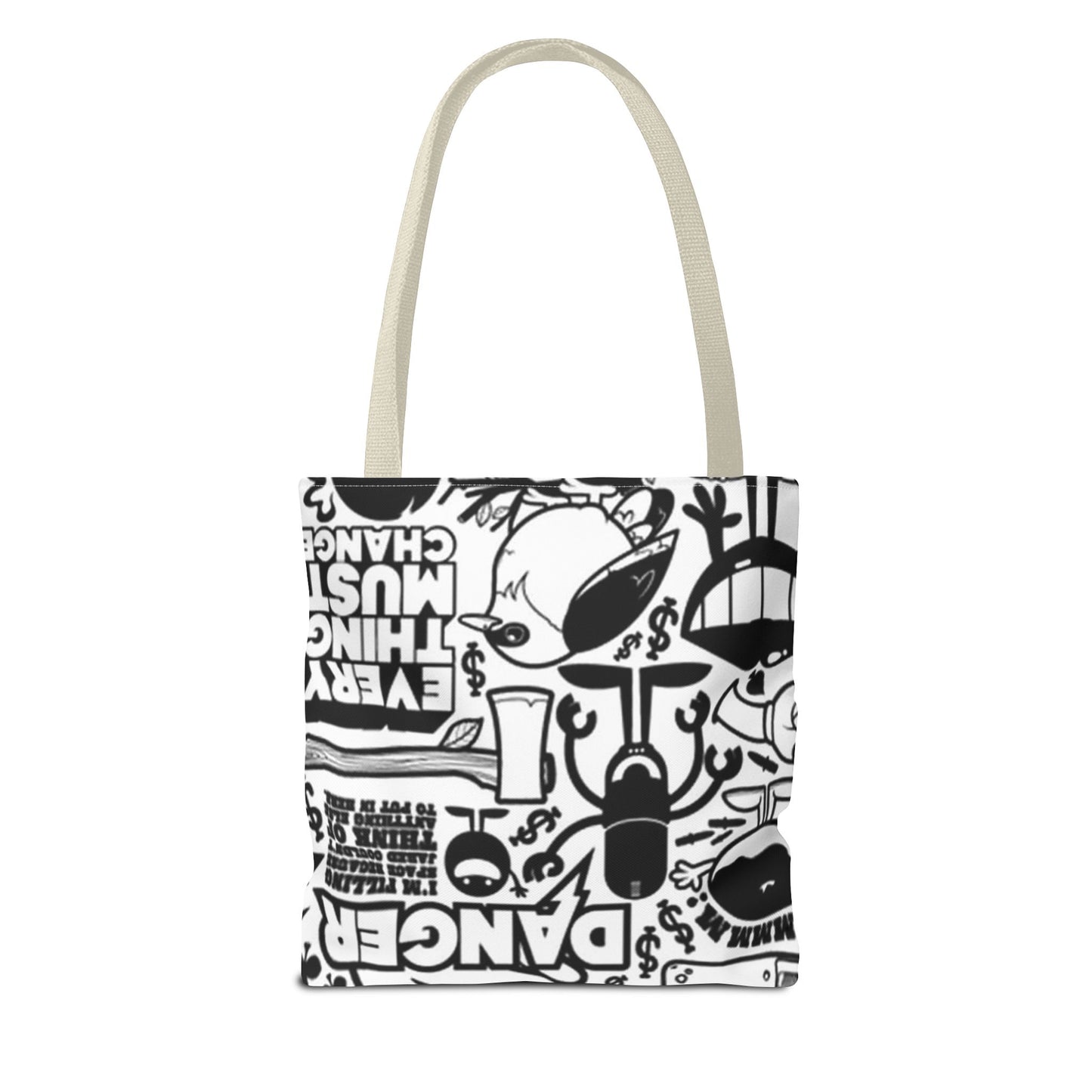 Black And White Stickers All Over BRAND NEW Purse, Pocketbook,Travel Tote Bag