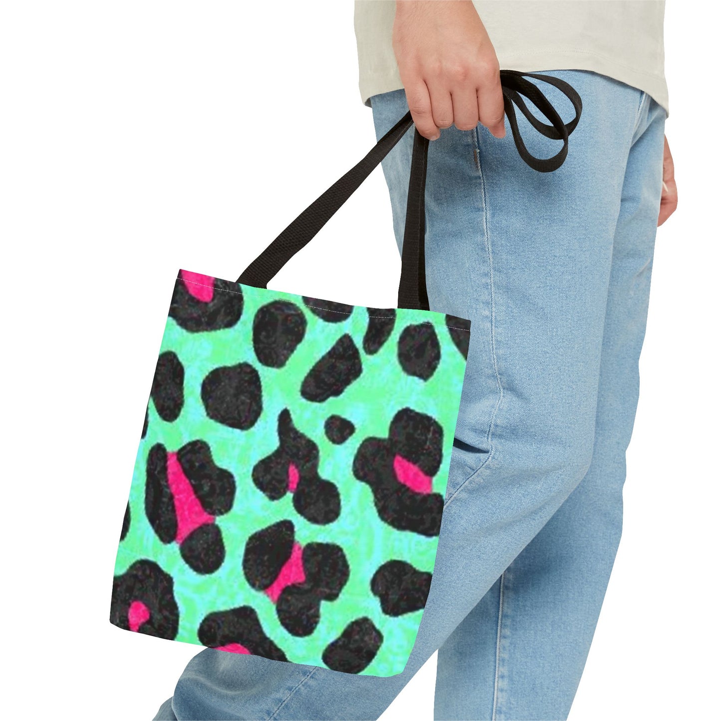 Green And Pink Cheetah Print BRAND NEW Purse, Pocketbook,Travel Tote Bag