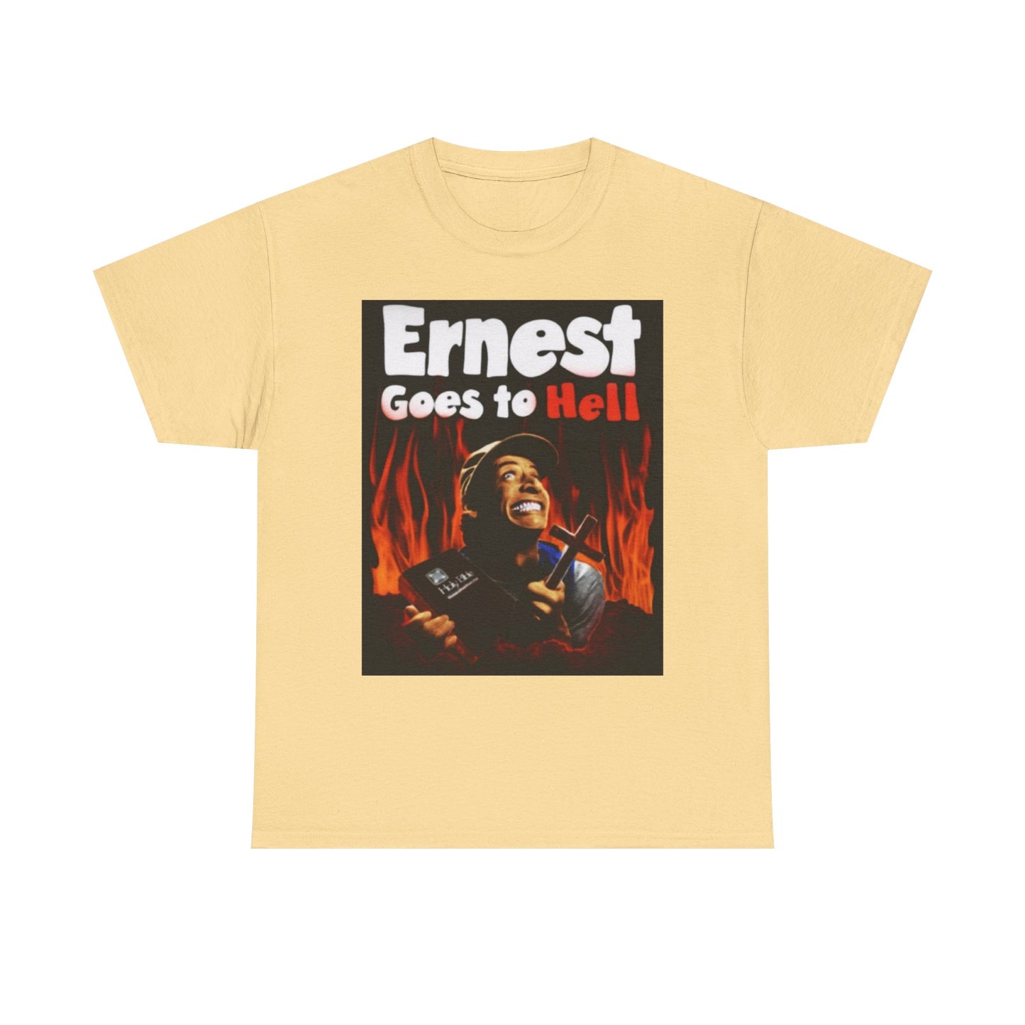 Ernest Goes To Hell Graphic T Shirt Funny Vintage Poster Unisex Heavy Cotton Tee