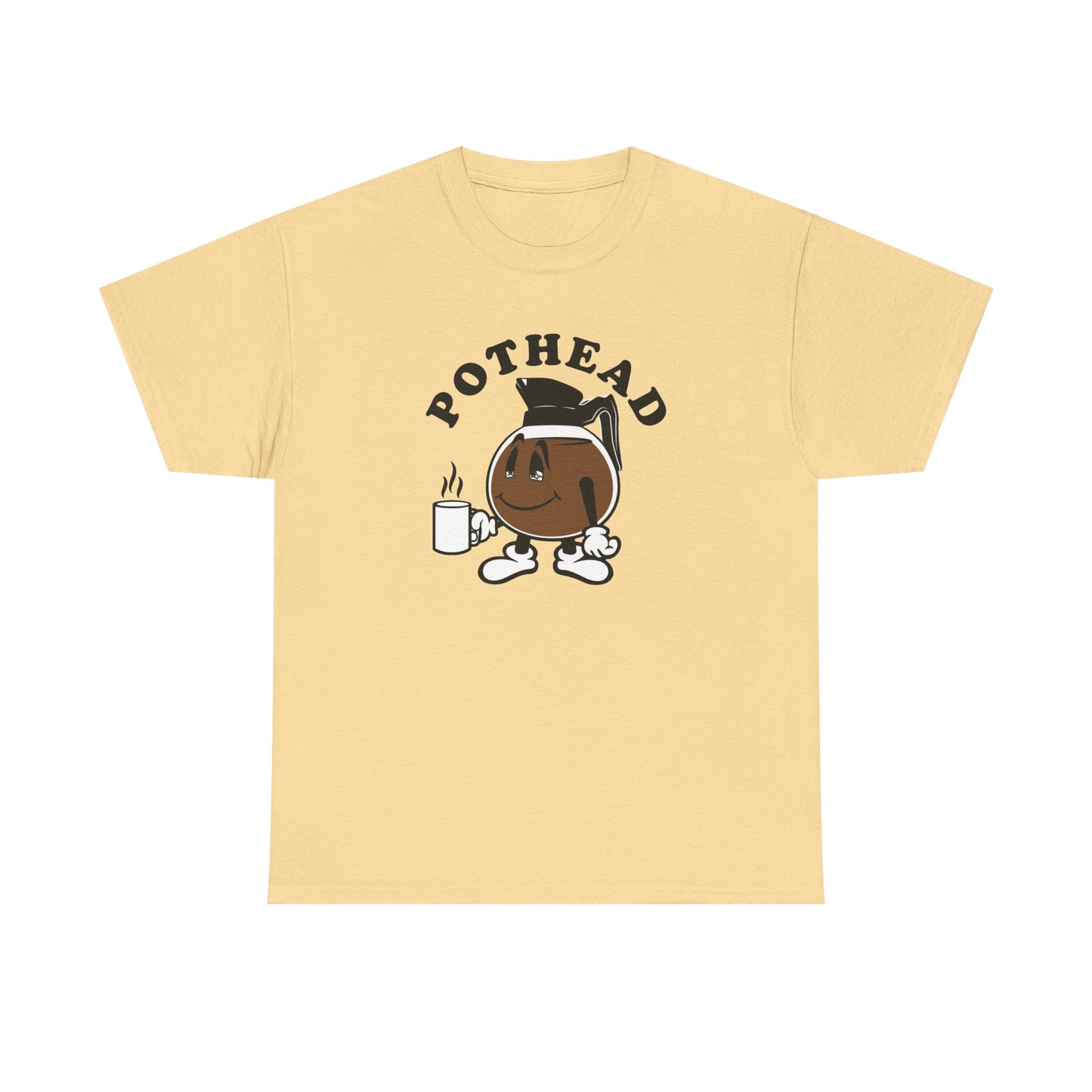 Pothead Funny Coffee Jokes Graphic T Shirt NEW Unisex Heavy Cotton Tee