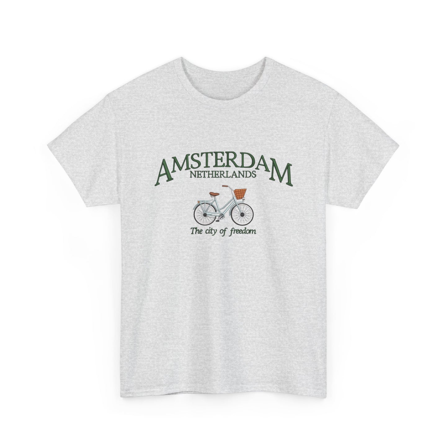 Amsterdam The City Of Freedom Graphic T Shirt NEW Unisex Heavy Cotton Tee
