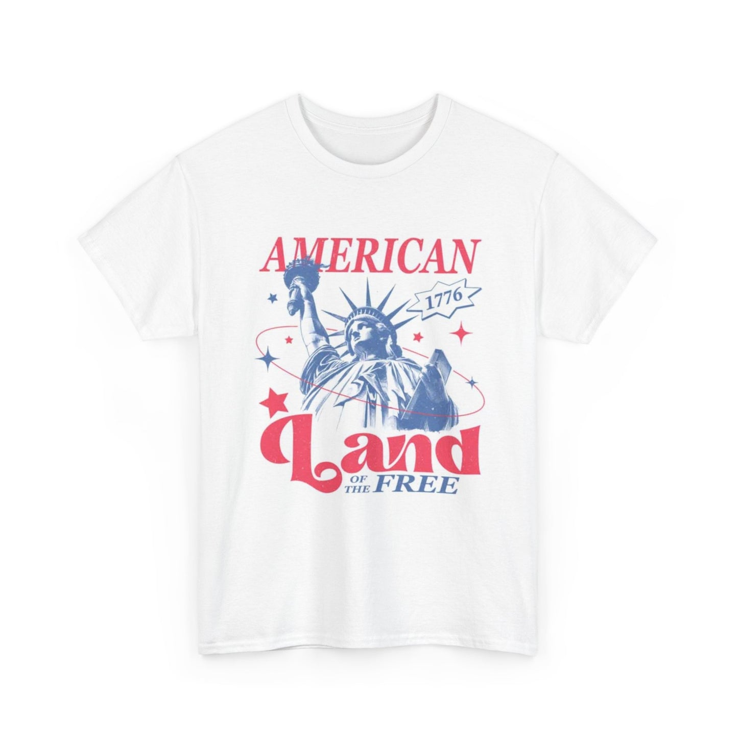 American Land Of The Free Graphic T Shirt Unisex Heavy Cotton Tee