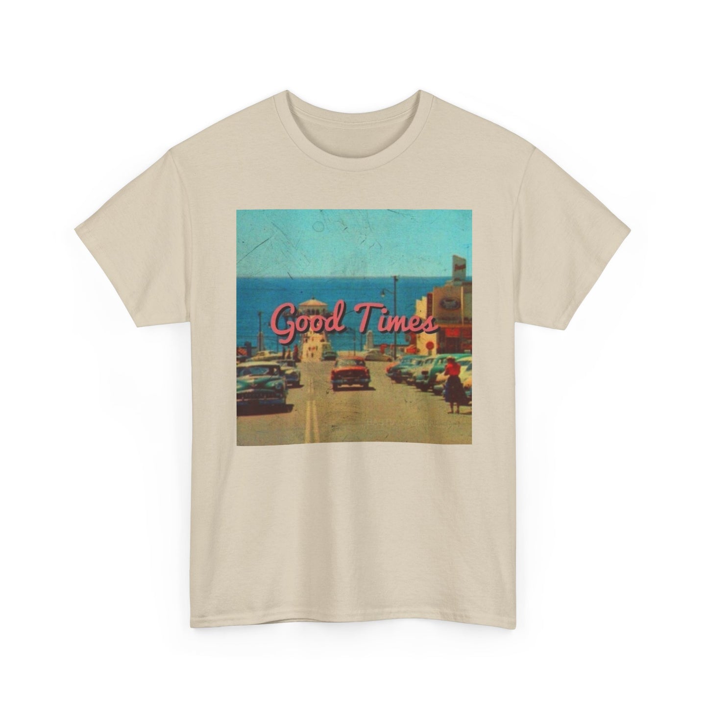 Good Times Beach Graphic T Shirt Unisex Heavy Cotton Tee Gift