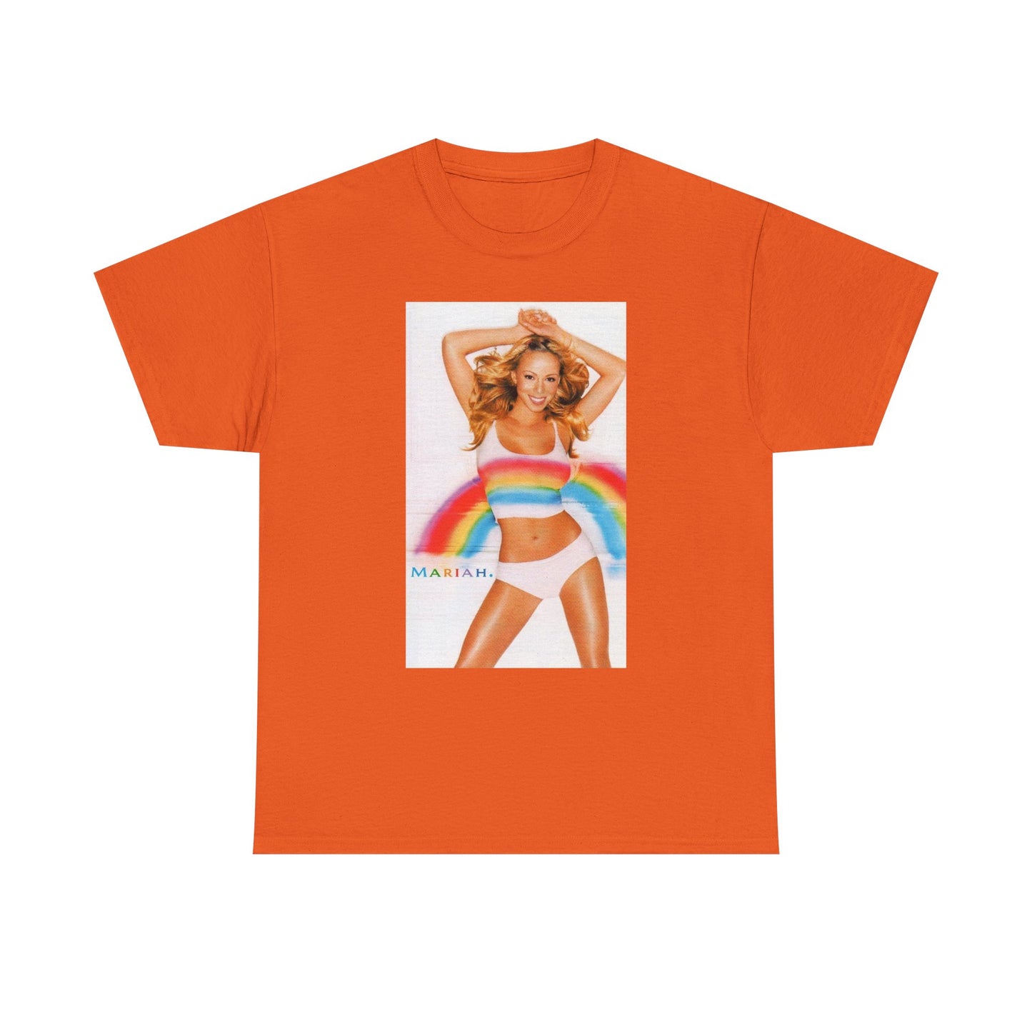 Mariah Carey T-shirt vintage Adam Sandler retro rainbow Unisex Heavy Cotton Tee