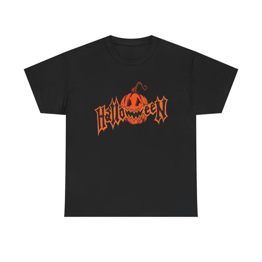 Halloween Pumpkin Graphic T Shirt Unisex Heavy Cotton Tee