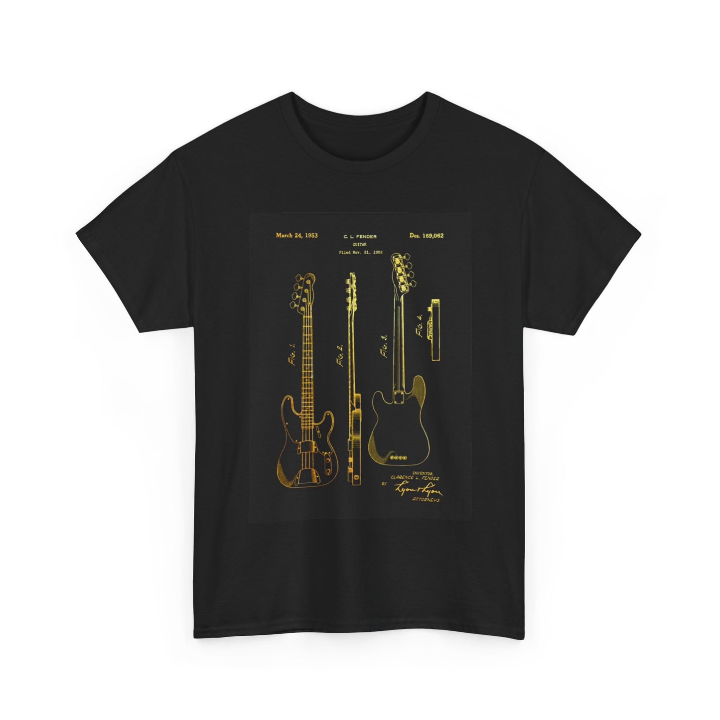 Fender Guitar Tshirt Vintage Merch Rock Retro Drums Unisex Heavy Cotton Tee