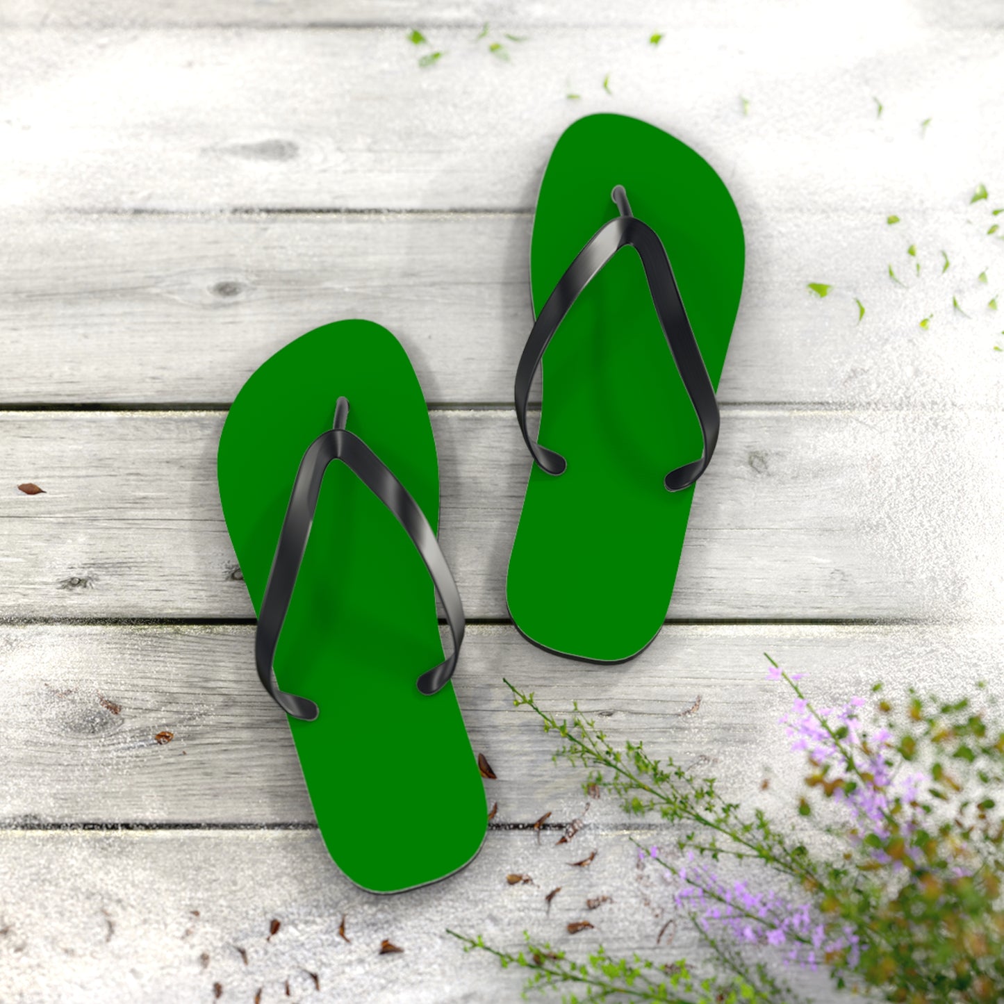 Green Flip Flops, Sandals Slides, Summer Footwear, Brand New