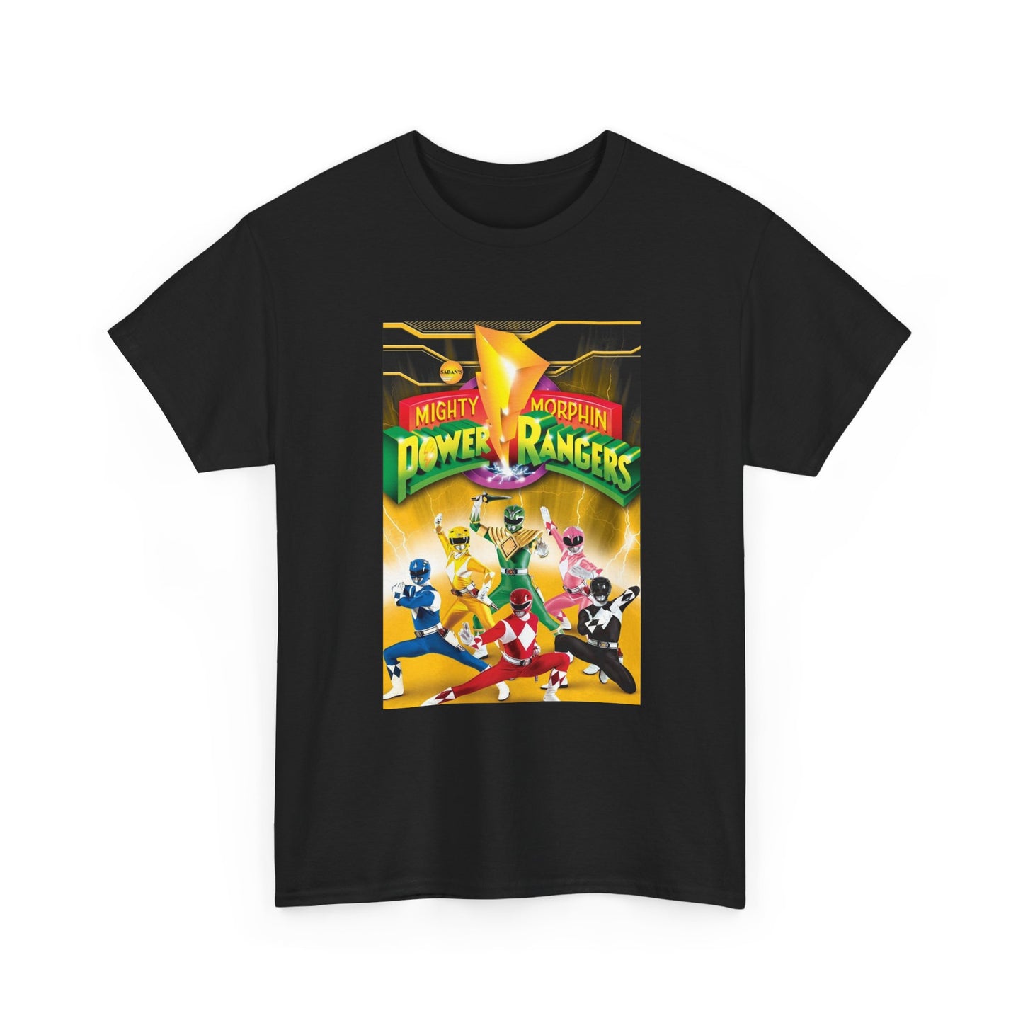 Power Rangers Tshirt Vintage 90s Kids Retro Tv Shows Unisex Heavy Cotton Poster