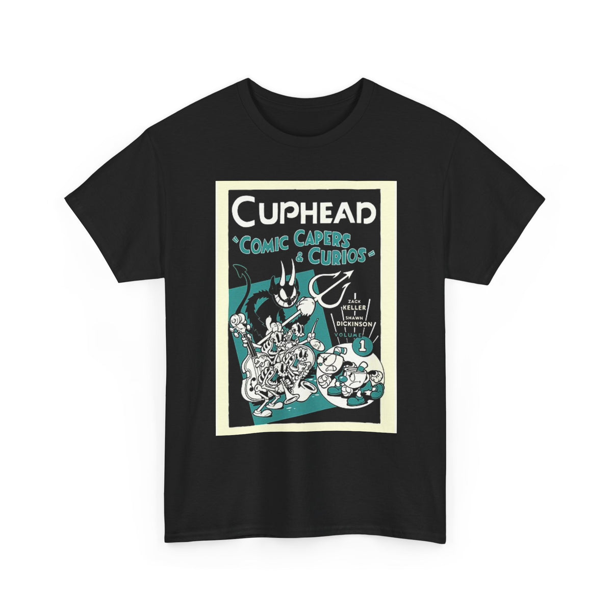Cuphead Graphic T Shirt Vintage Comic Unisex Heavy Cotton Tee