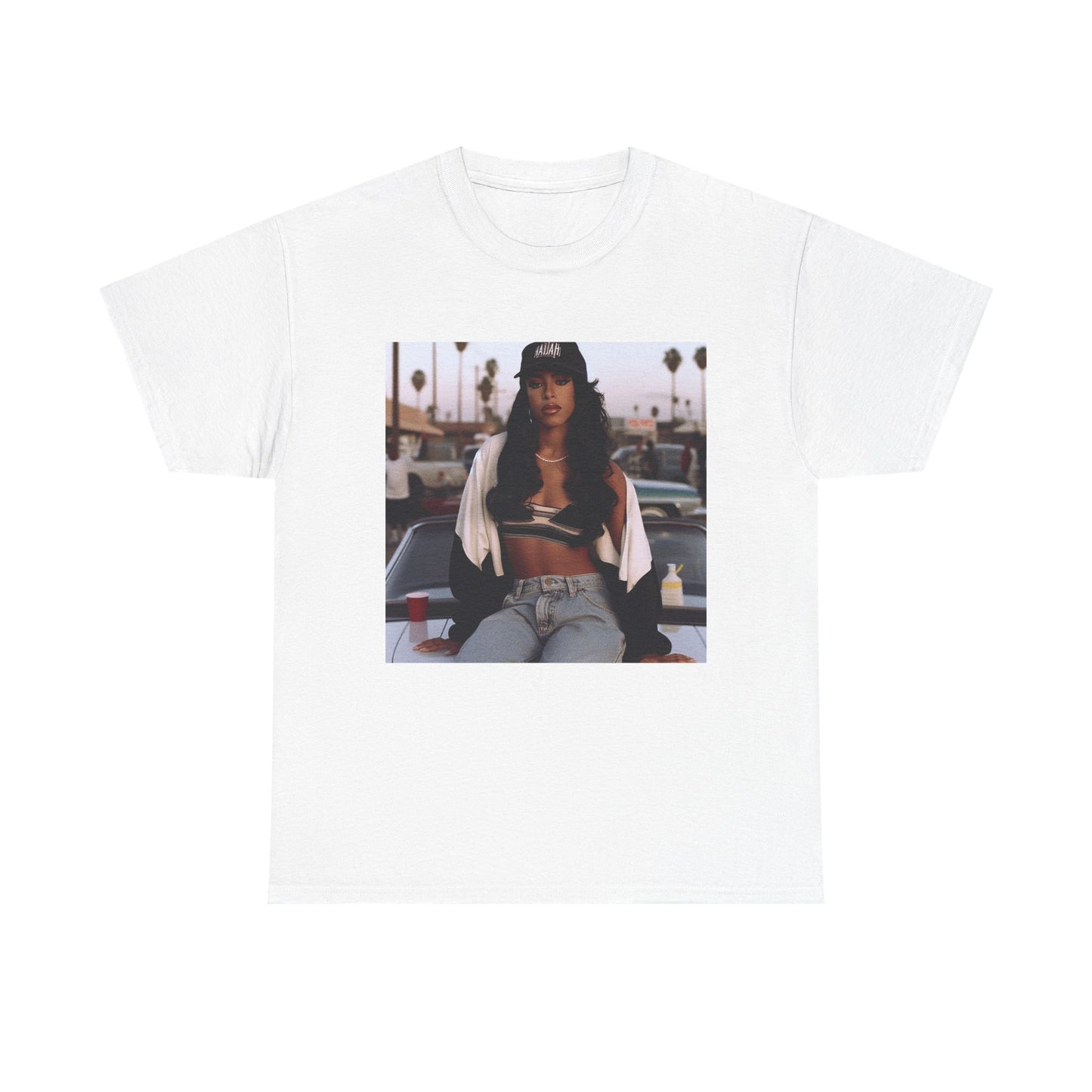 Aaliyah Tshirt Retro California Poster Vintage Hip Hop Unisex Heavy Cotton Tee