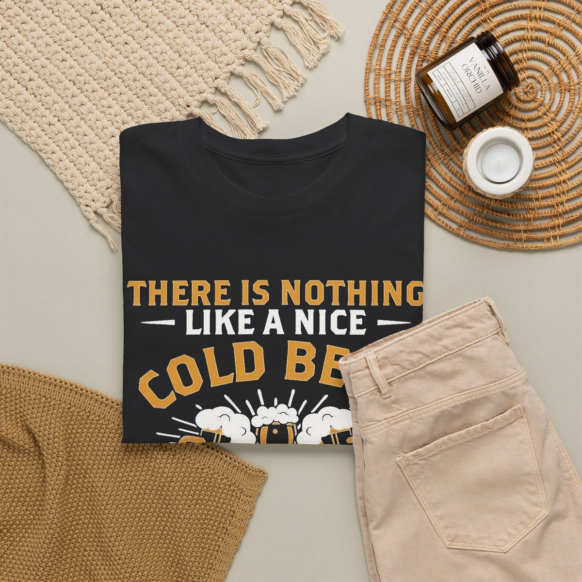 Cold Beer After a Nice Cold Beer T-Shirt | Beer Quote Men's Graphic Tee