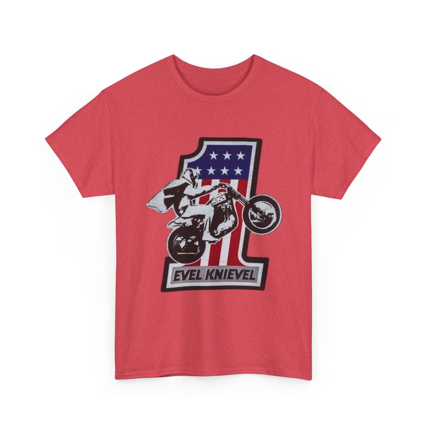 Evel Knievel Motorcycles Graphic T-Shirt Unisex Heavy Cotton Tee GIFT NEW