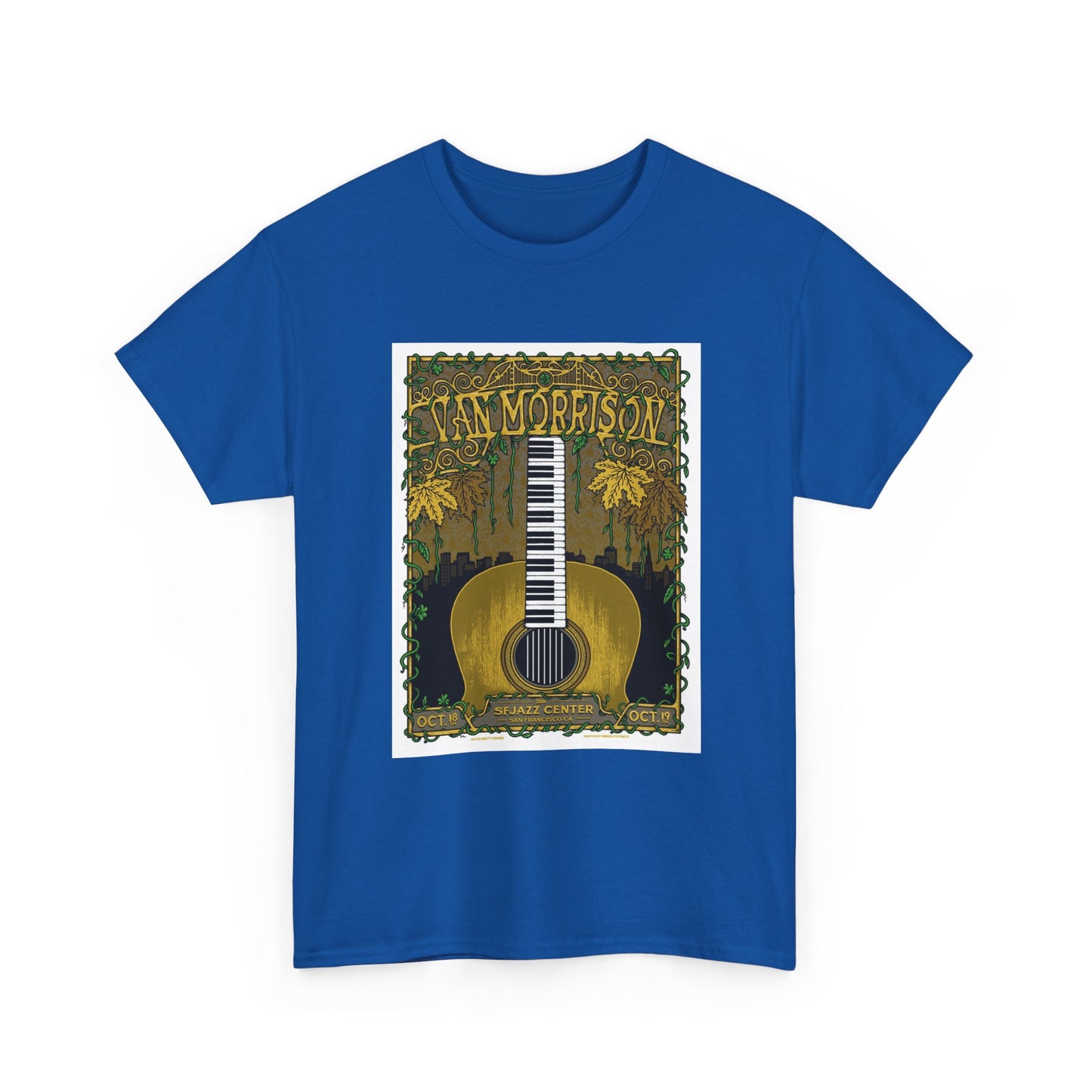 Van Morrison Tshirt Classic Rock Merch Graphic Retro Unisex Heavy Cotton Tee