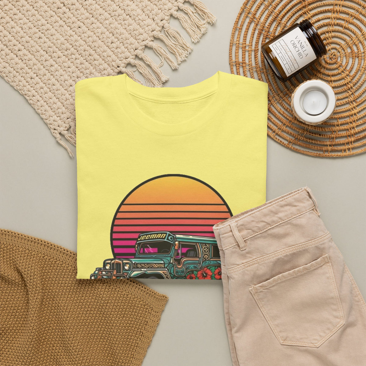 Filipino Graphic T Shirt Men's Bus Classic Retro Heavy Cotton Tee