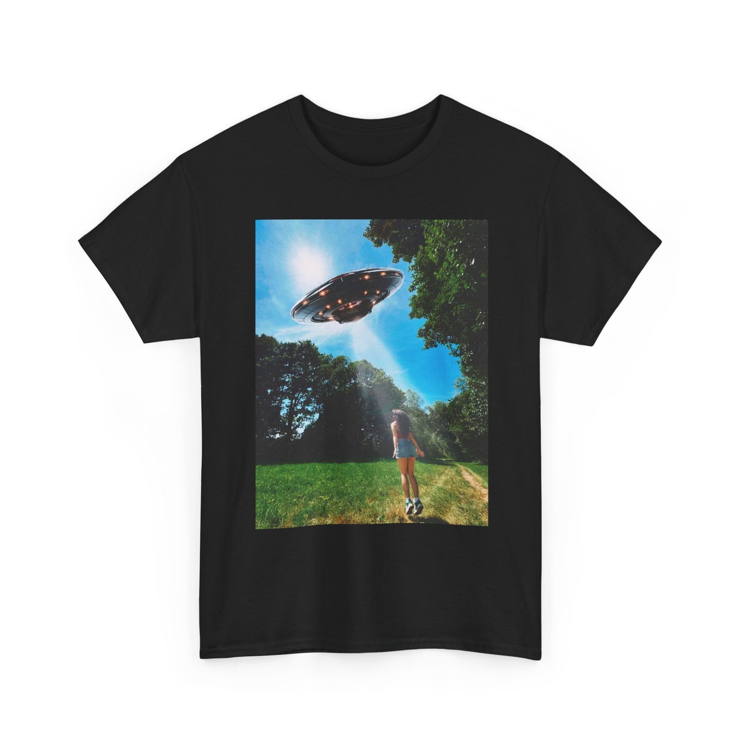 Alien Abduction Funny Graphic T Shirt NEW Adult Unisex Heavy Cotton Tee