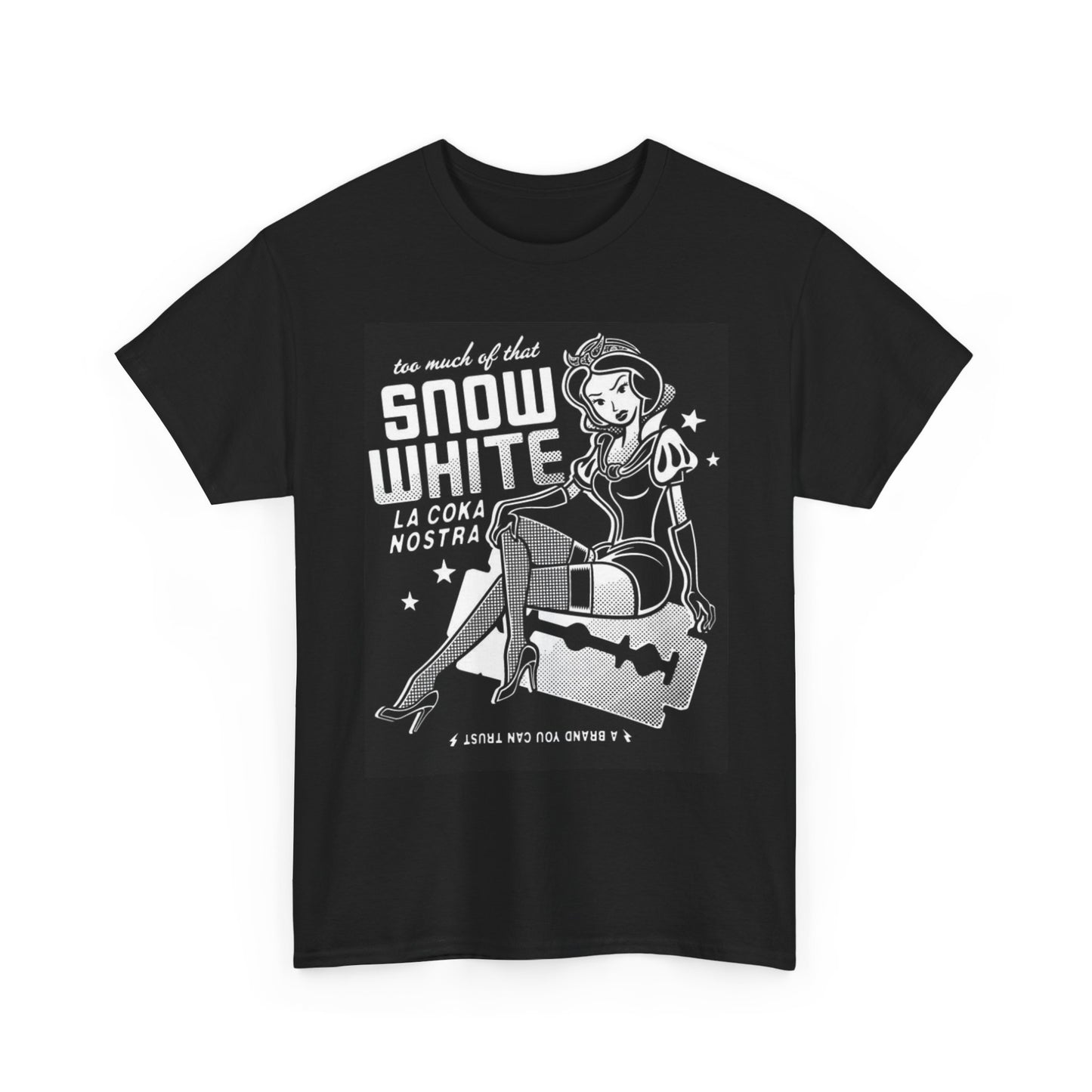 Funny Cocaine Graphic T Shirt Retro Snow Humor Unisex Heavy Cotton Tee