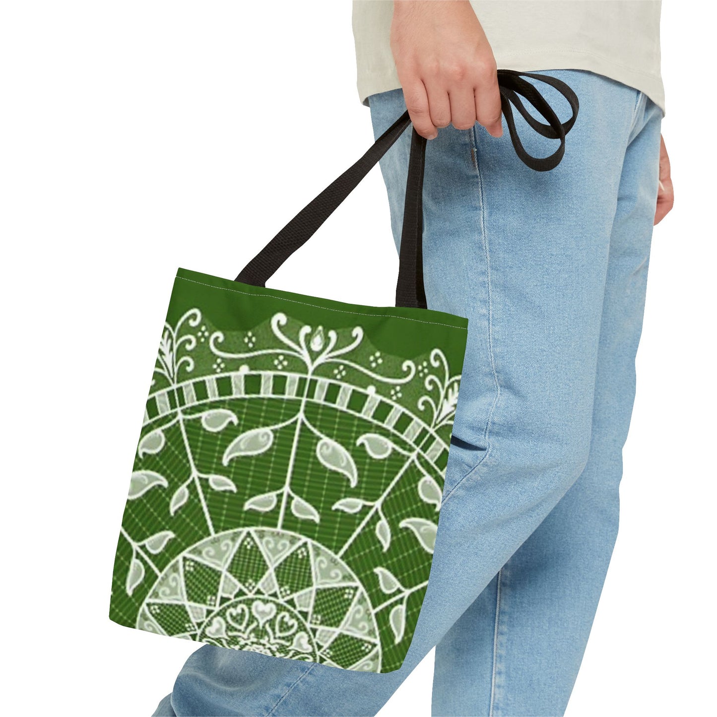 Green And White Multi Color BRAND NEW MODERN Tote Bag (AOP)