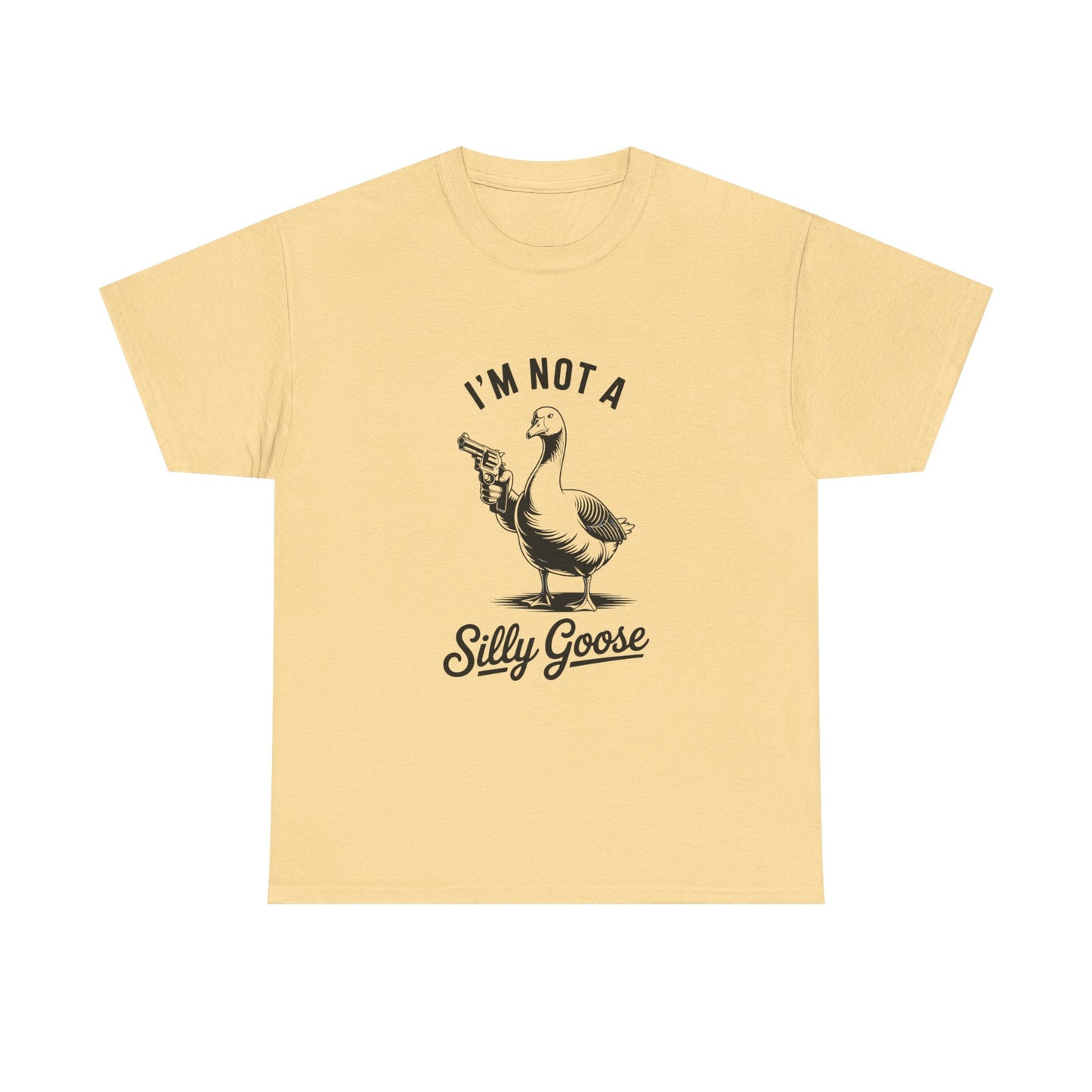 Im Not A Silly Goose Funny Graphic T Shirt Cotton Tee Retro Gift