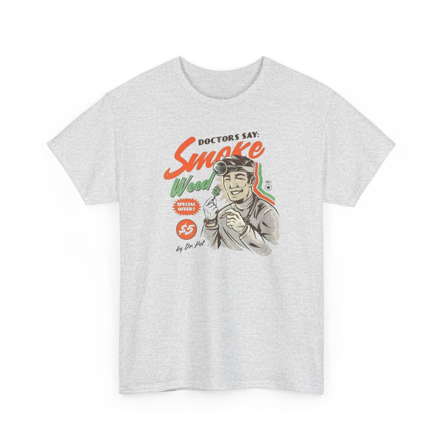 Smoke Weed Medical Vintage T-Shirt NEW Gift Unisex Heavy Cotton Tee