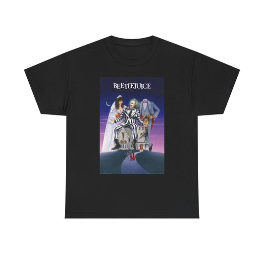 Beetlejuice Graphic T Shirt Retro Poster Movie Unisex Heavy Cotton Tee