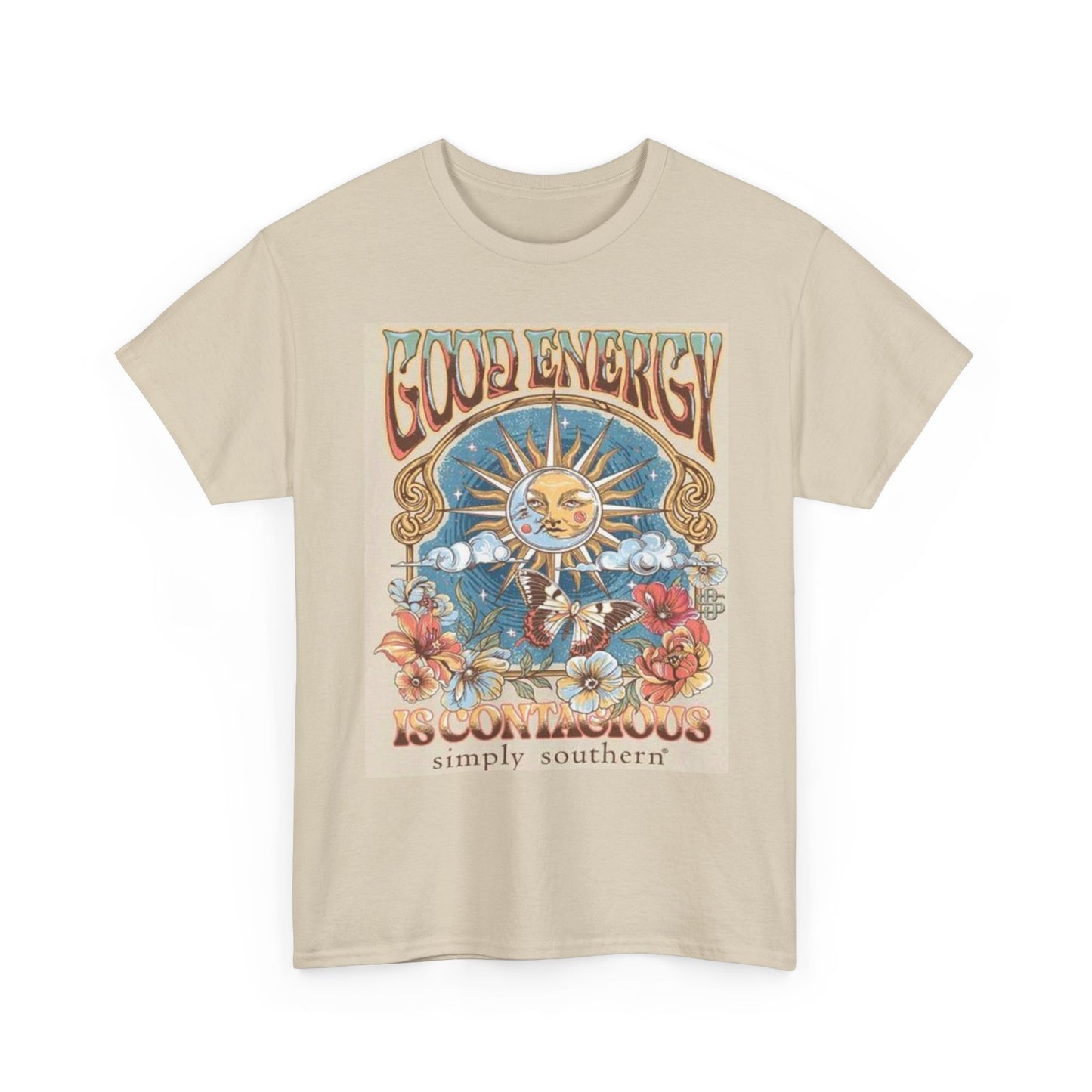 Simply Southern Graphic T Shirt Good Energy Unisex Heavy Cotton Tee