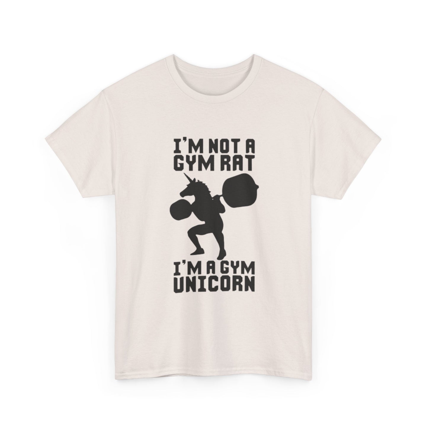 Gym Rat Shirt Funny Lifting Gear Workout Training Comedy Unisex Heavy Cotton Tee