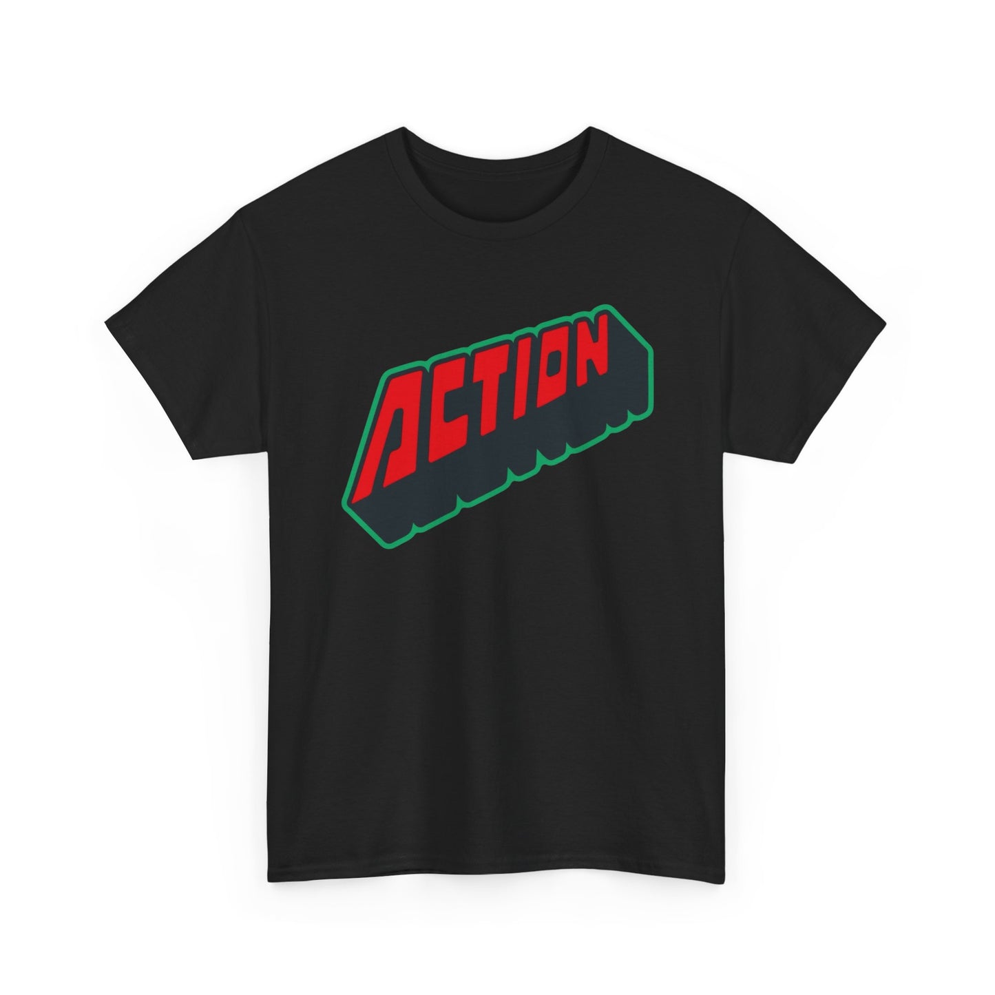 Action Retro Graphic T-Shirt Unisex Heavy Cotton Tee