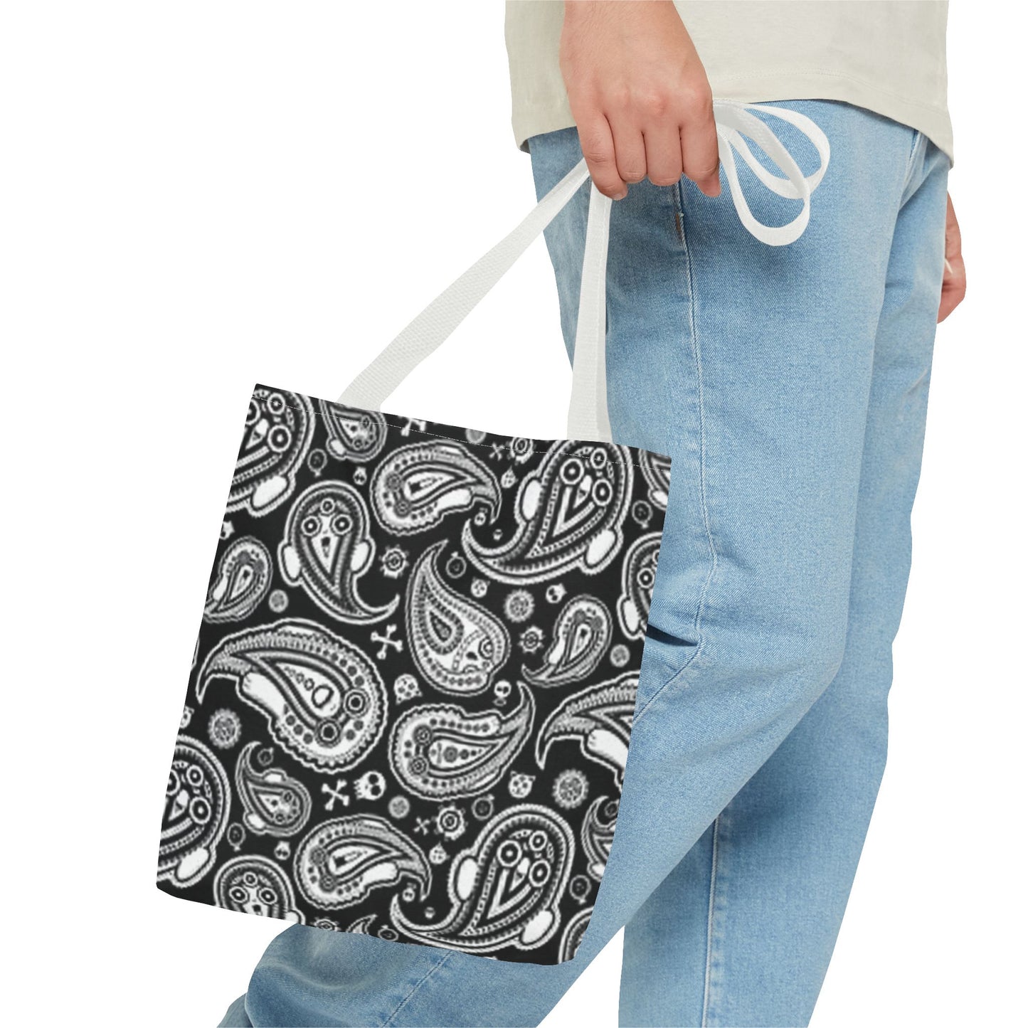 Black Paisley Multi Color BRAND NEW MODERN Tote Bag (AOP)
