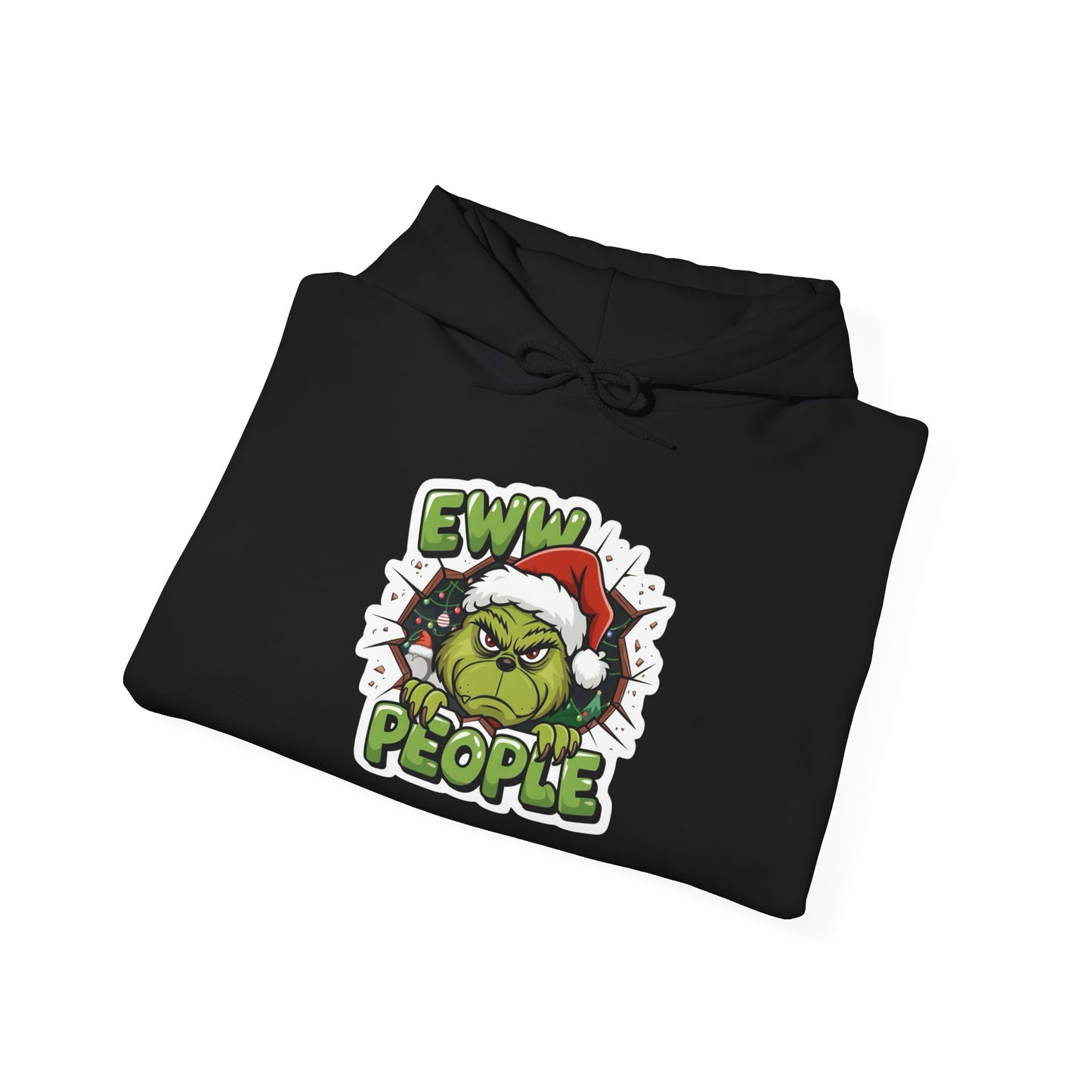 Eww People Grinch Christmas Graphic Hoodie Unisex Heavy Blend™ Hooded Sweatshirt