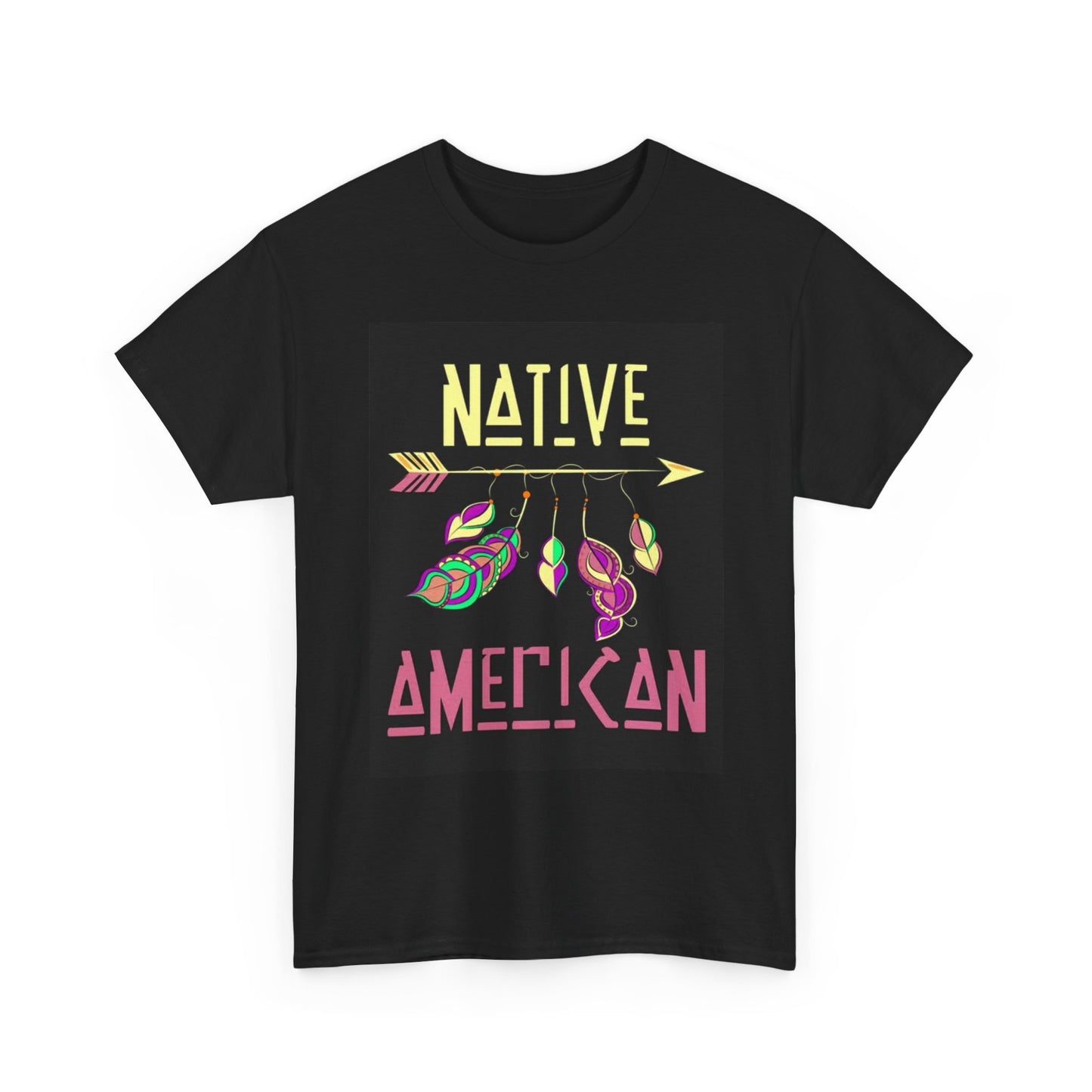 Native American Colorful Arrow Indian Tshirt Pride New Unisex Heavy Cotton Tee