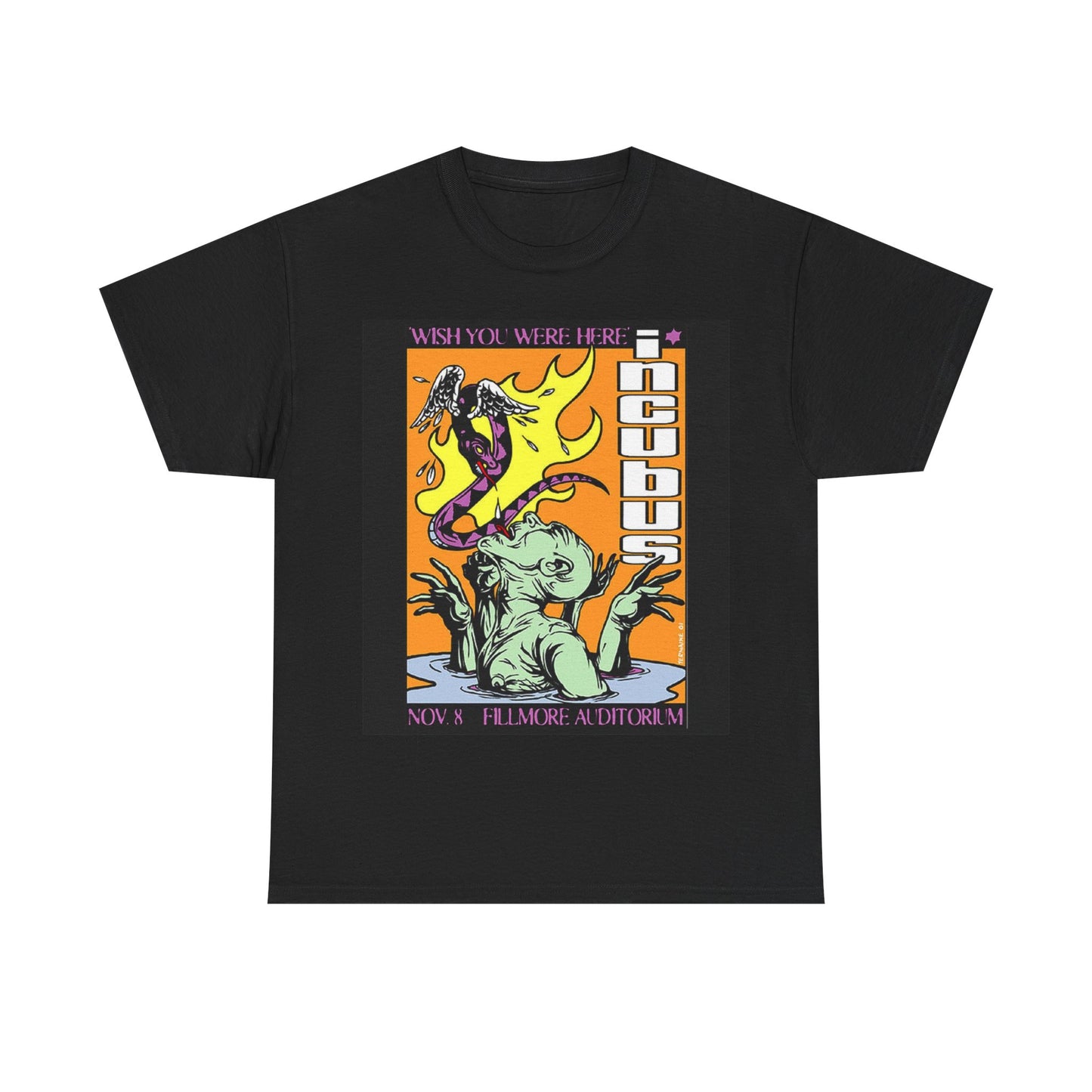 Incubus T-shirt vintage retro art rock band concert Unisex Heavy Cotton Tee