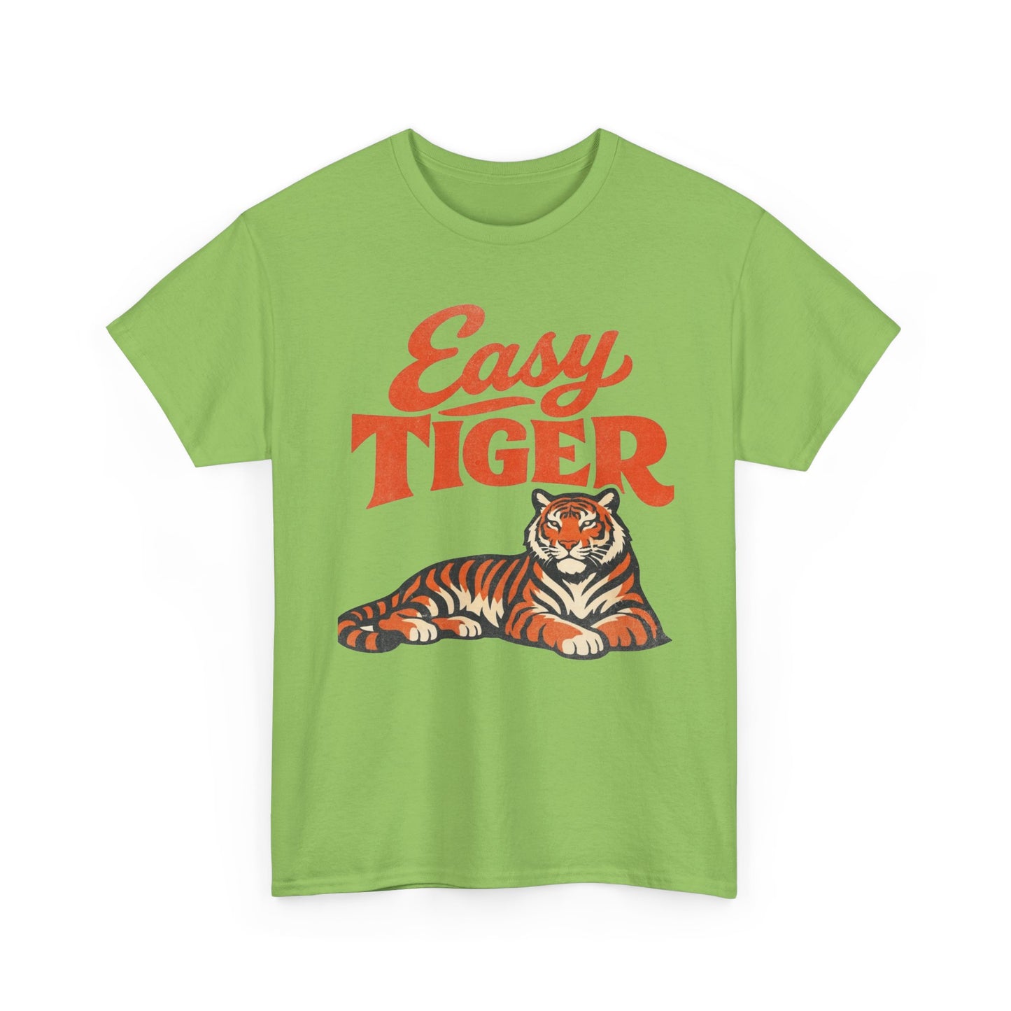 Easy Tiger 80's Retro Nostalgia Funny Graphic T Shirt Regular Men's Heavy Cotton Tee