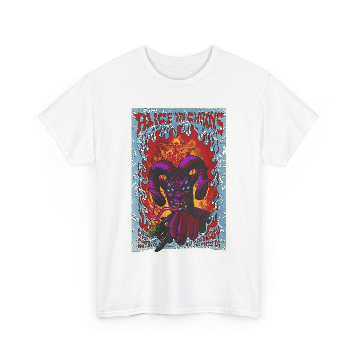Alice In Chains Rock Band T Shirt Merch Poster Unisex Heavy Cotton Tee