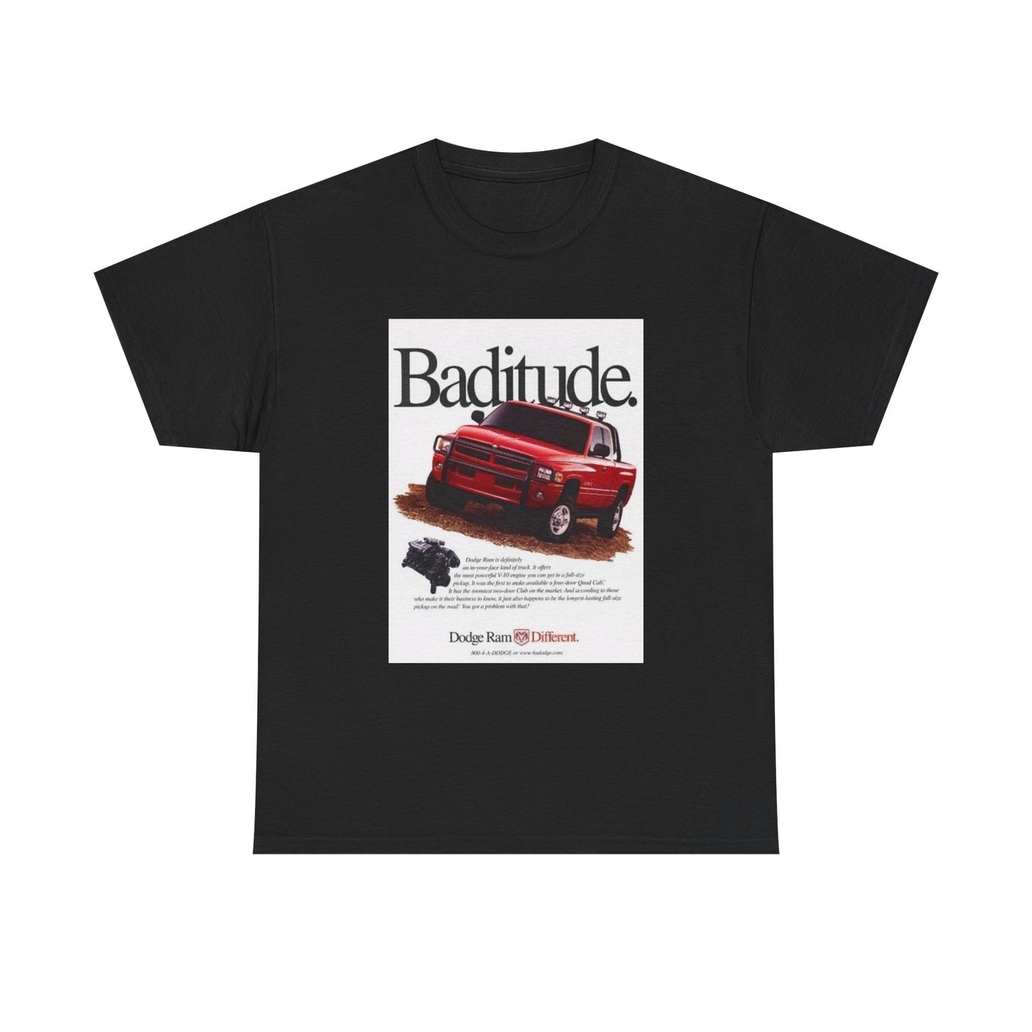 Dodge Trucks Tshirt Vintage Logo 90s Retro Mopar Unisex Heavy Tee 2nd Gen Poster