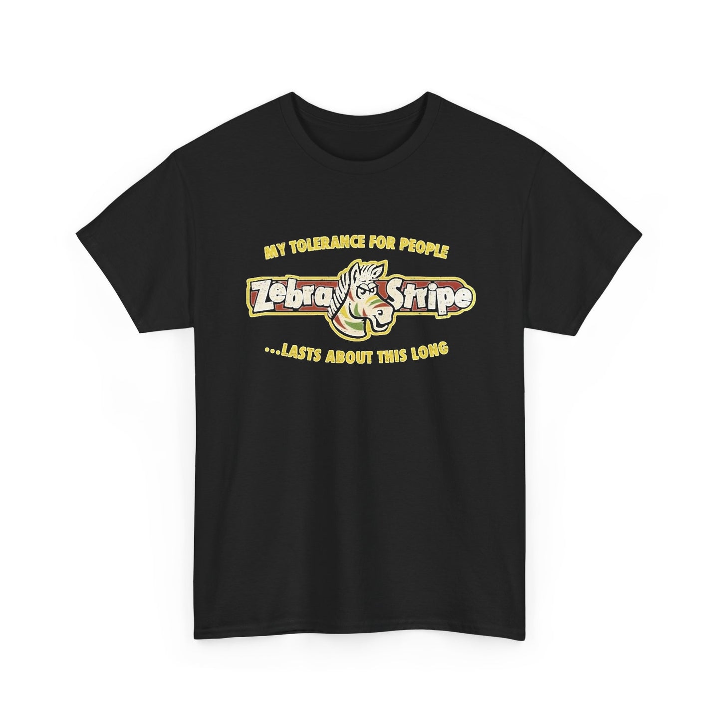 Zebra Stripe Fruit Gum T Shirt Vintage Graphic Retro 90s Unisex Heavy Cotton Tee
